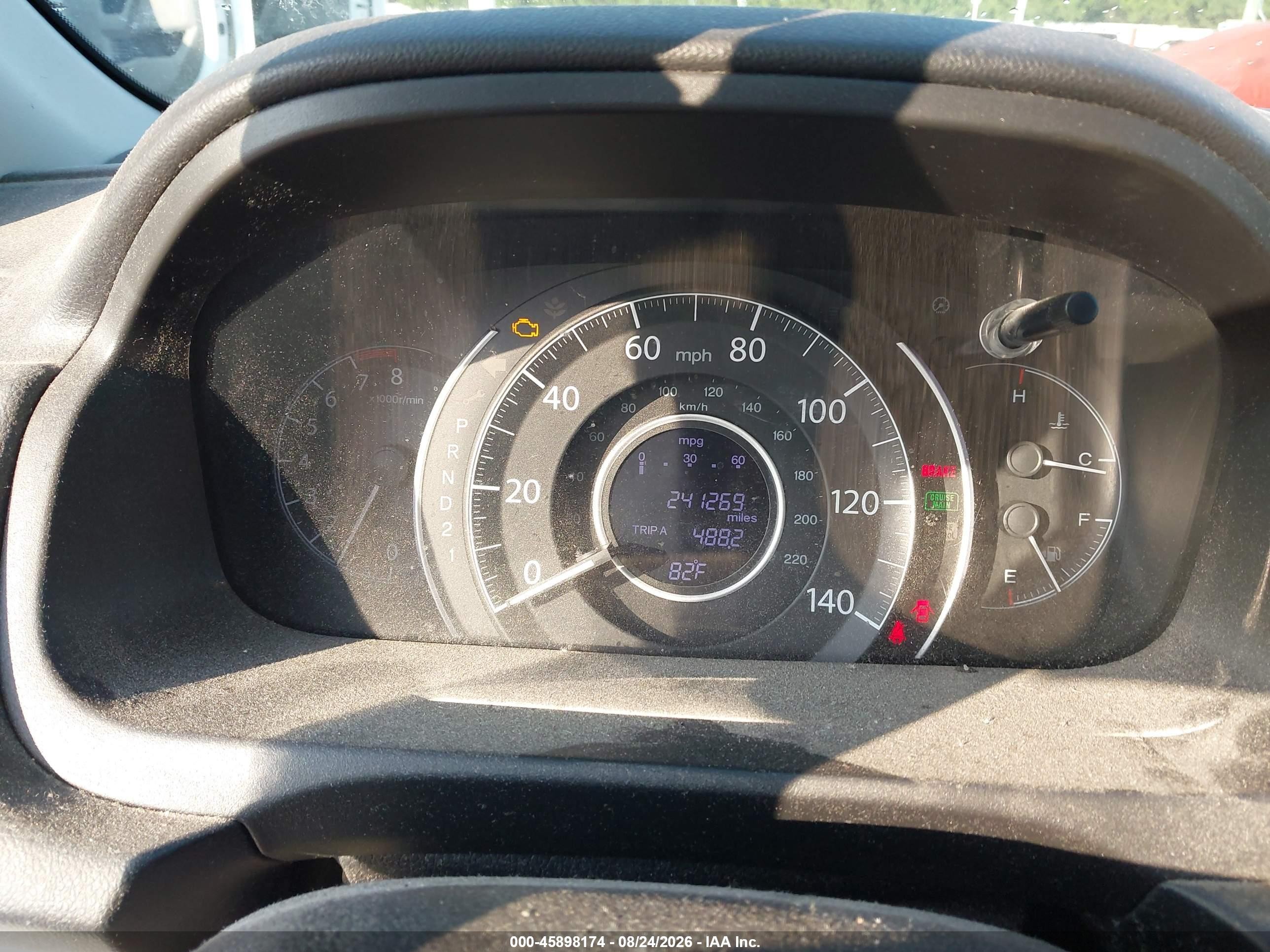2014 Honda Cr-v Lx Gray vin: 3CZRM3H35EG716563
