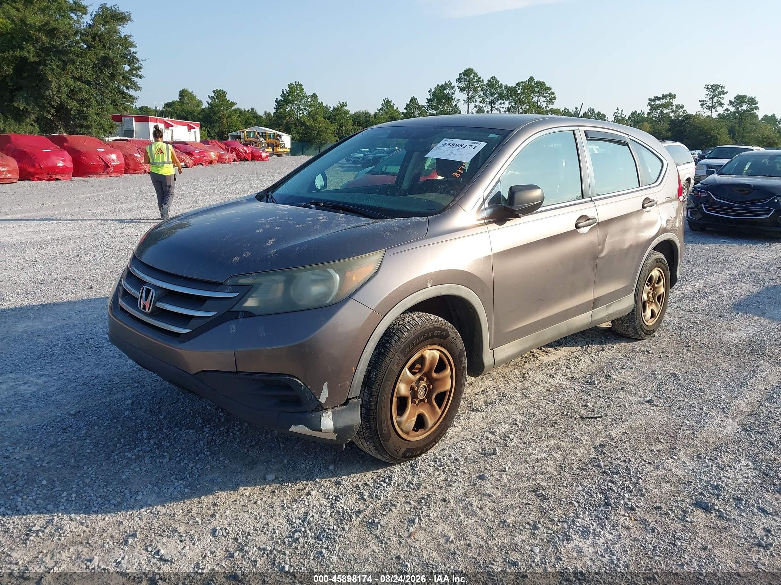 2014 Honda Cr-v Lx Gray vin: 3CZRM3H35EG716563