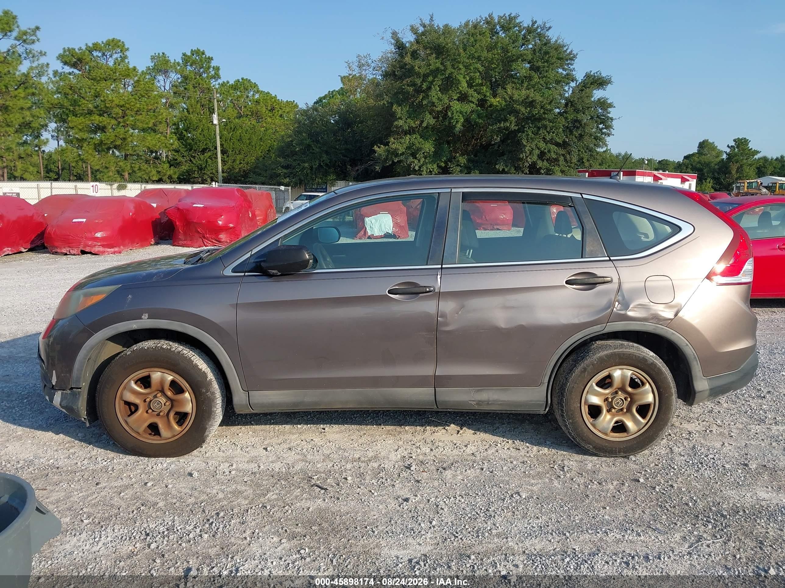 2014 Honda Cr-v Lx Gray vin: 3CZRM3H35EG716563