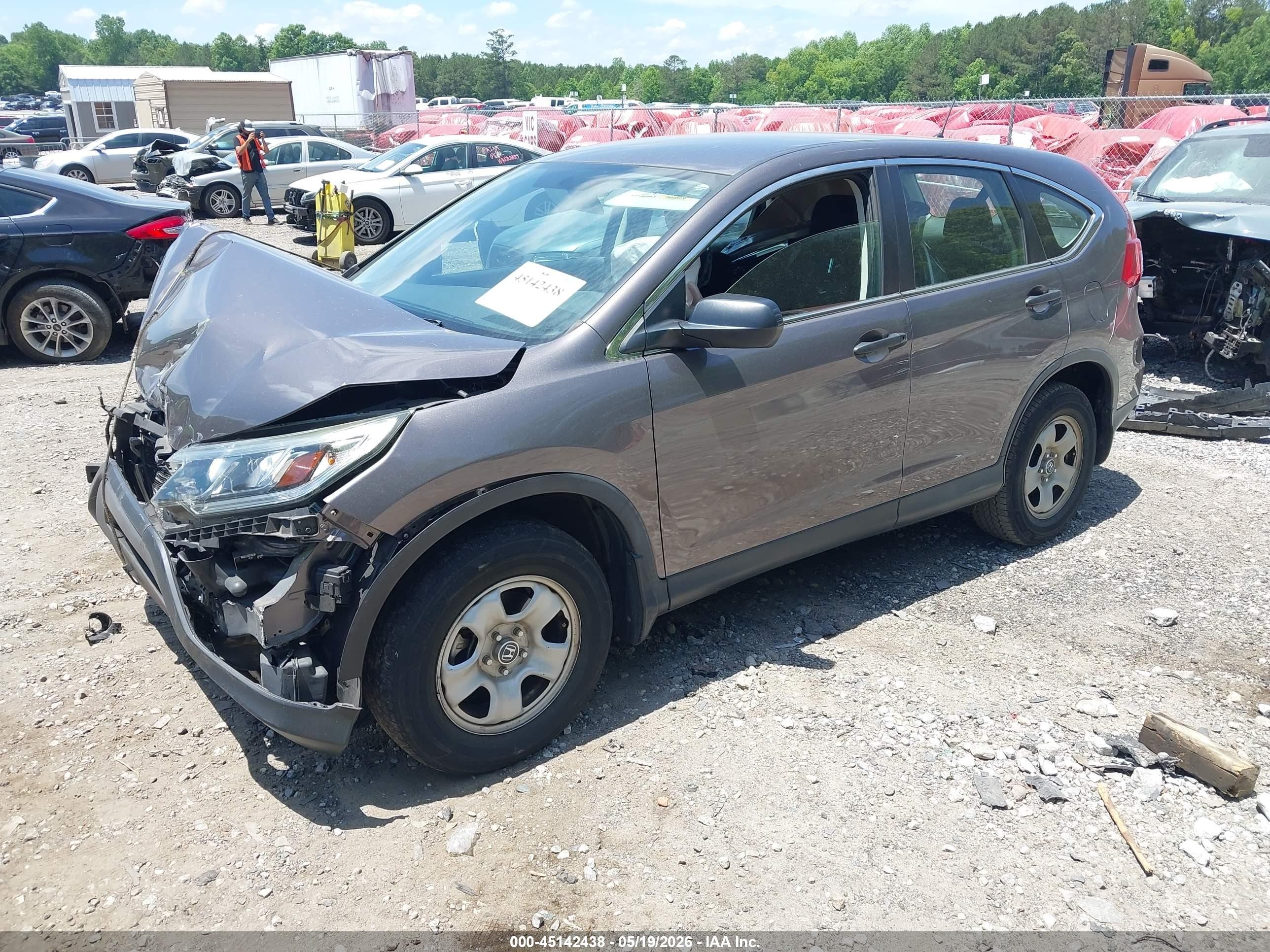 2015 Honda Cr-v Lx Brown vin: 3CZRM3H35FG709789