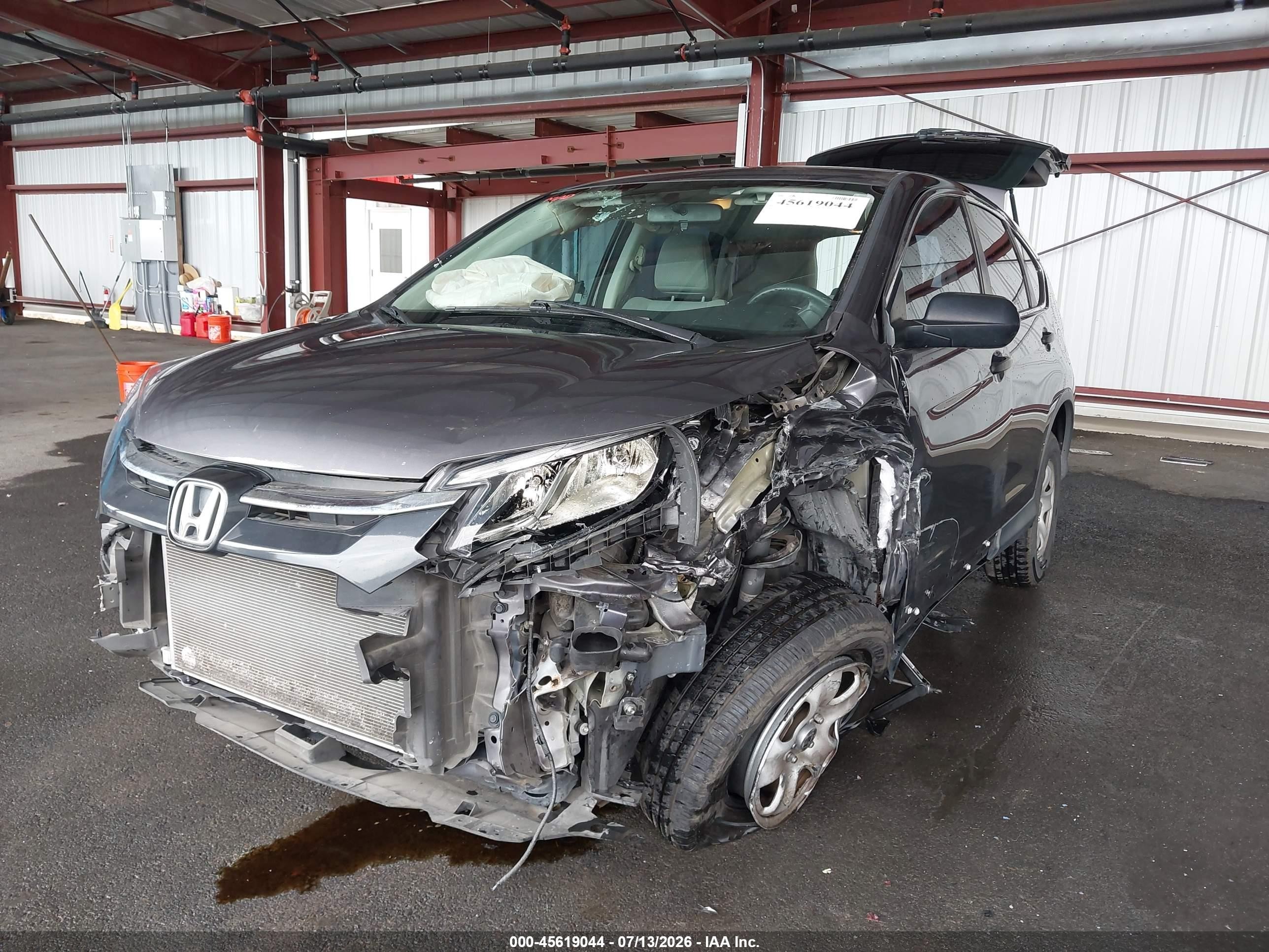 2015 Honda Cr-v Lx Gray vin: 3CZRM3H35FG710456