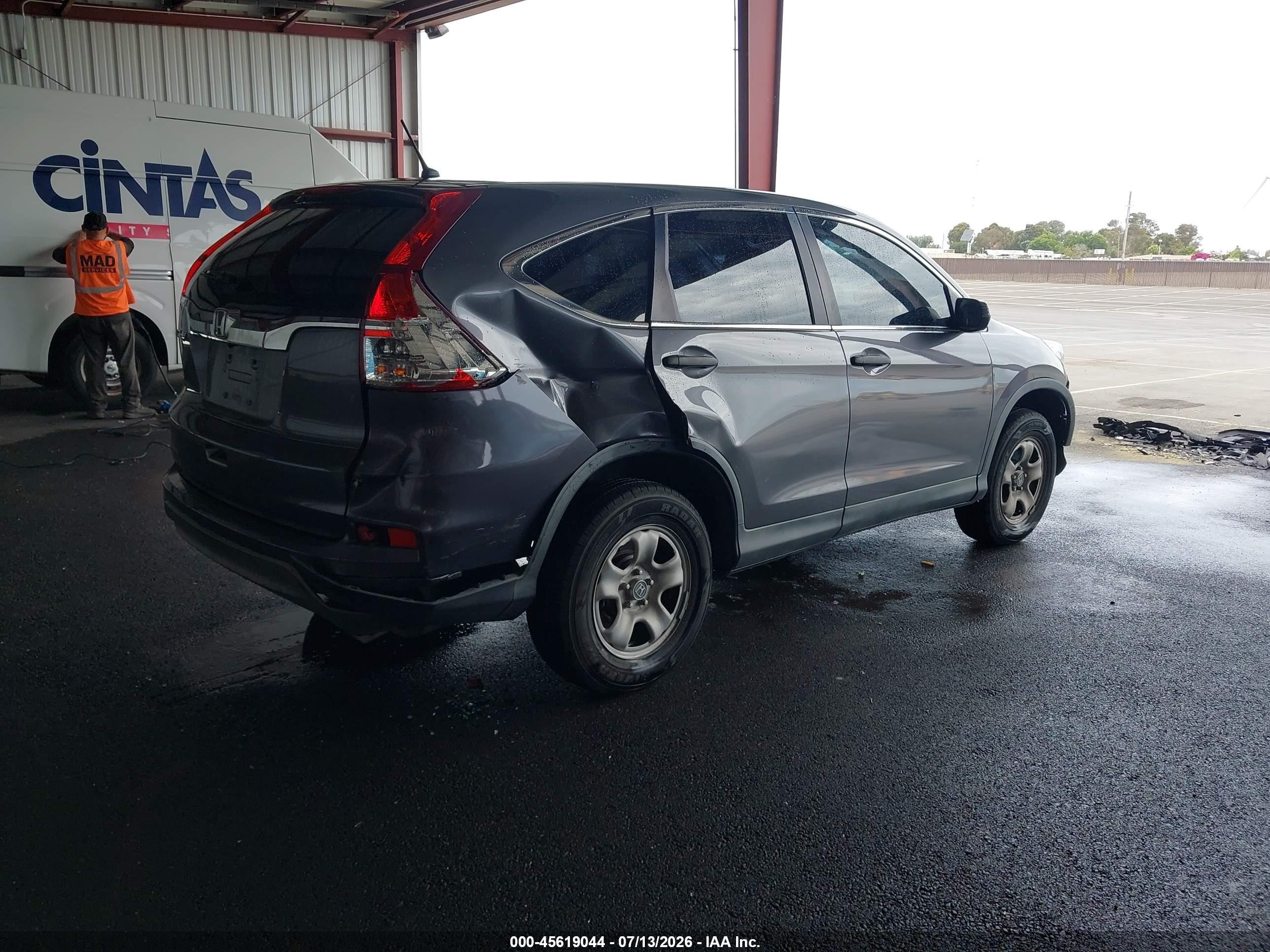 2015 Honda Cr-v Lx Gray vin: 3CZRM3H35FG710456