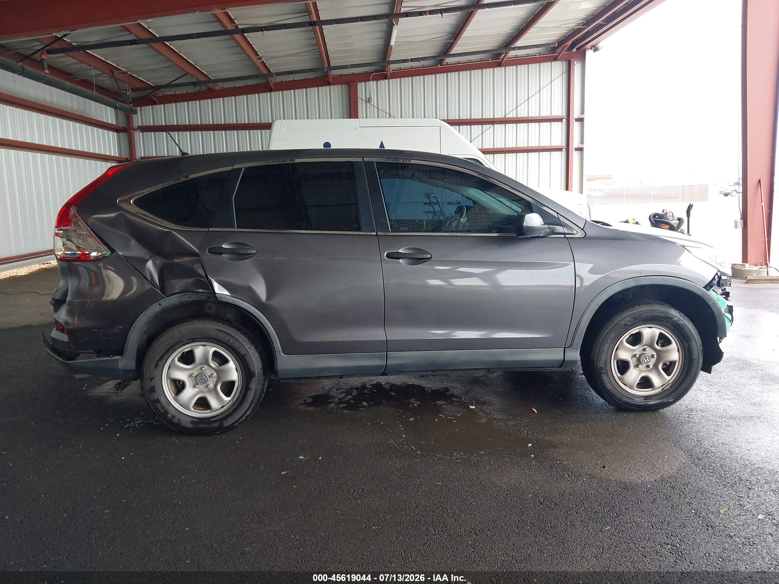 2015 Honda Cr-v Lx Gray vin: 3CZRM3H35FG710456