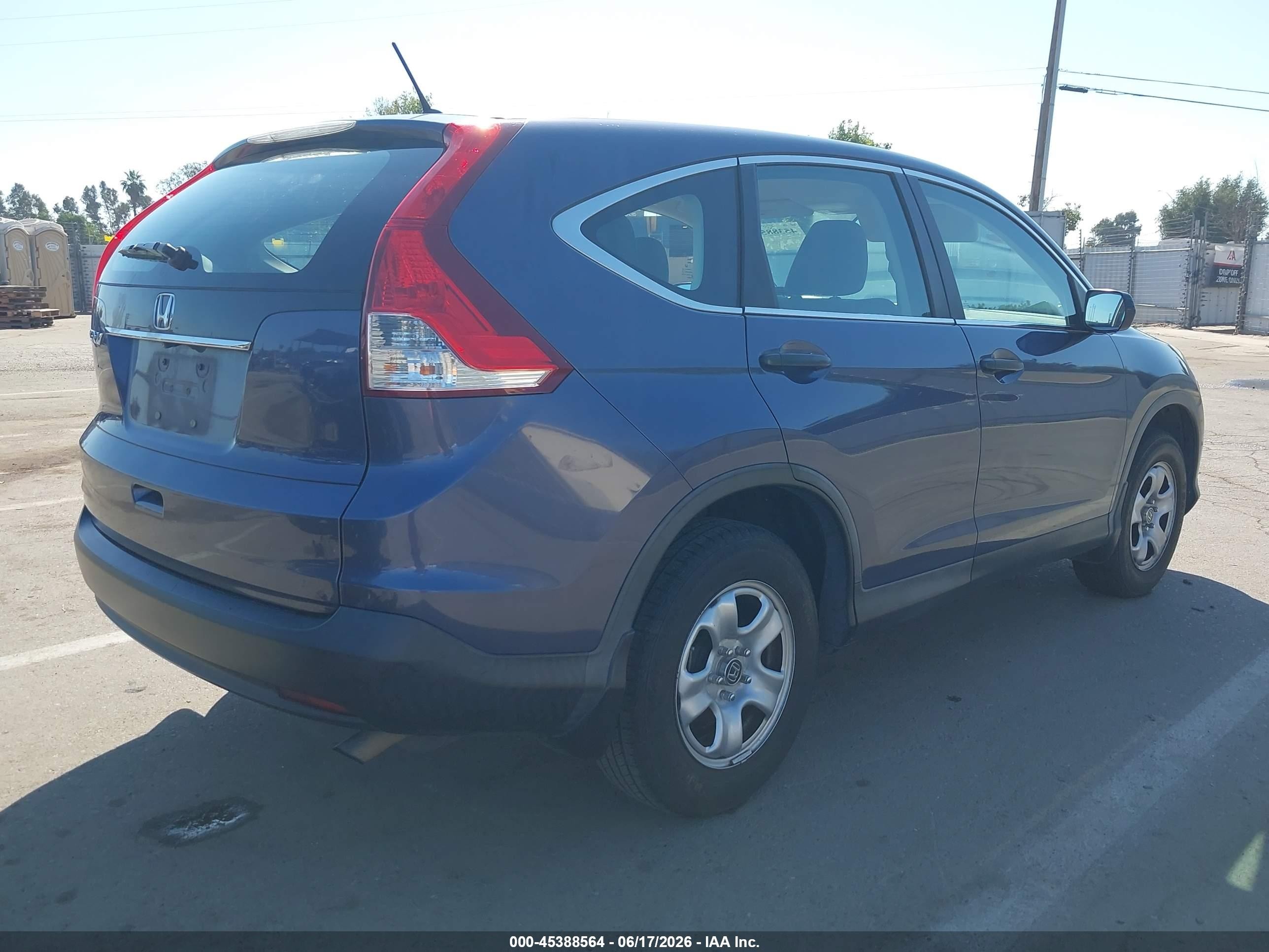 2013 Honda Cr-v Lx Blue vin: 3CZRM3H36DG711788
