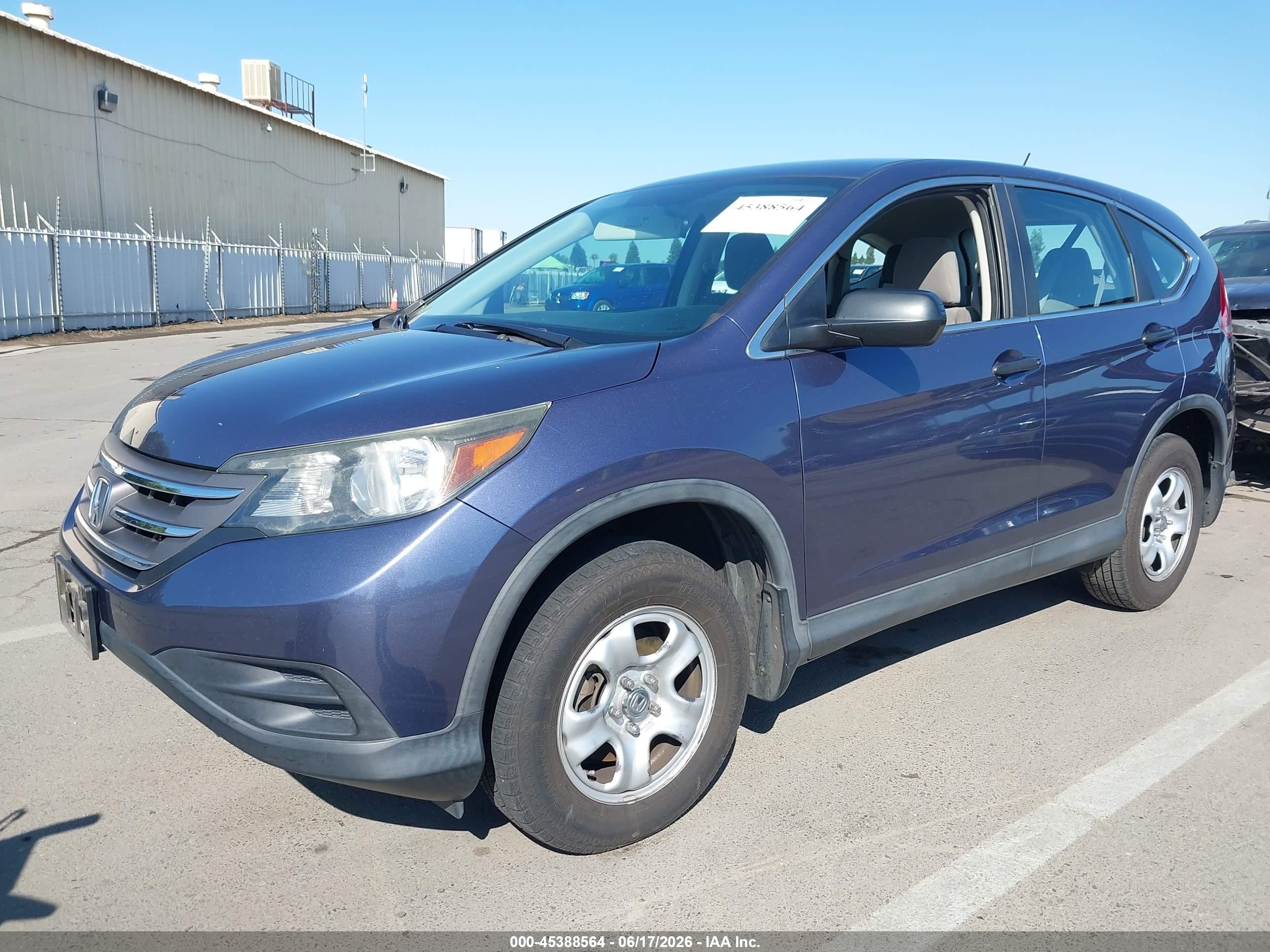 2013 Honda Cr-v Lx Blue vin: 3CZRM3H36DG711788