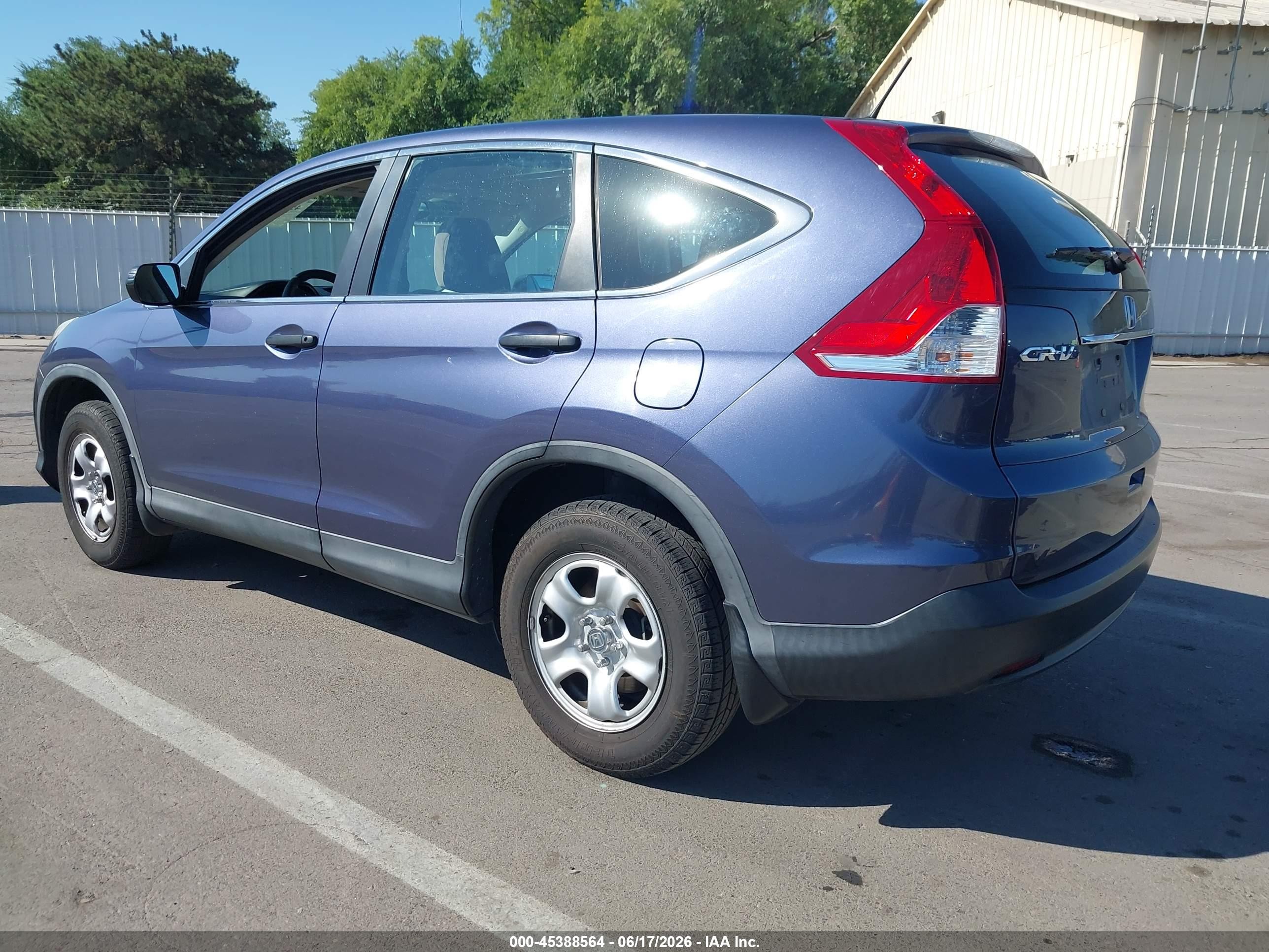 2013 Honda Cr-v Lx Blue vin: 3CZRM3H36DG711788