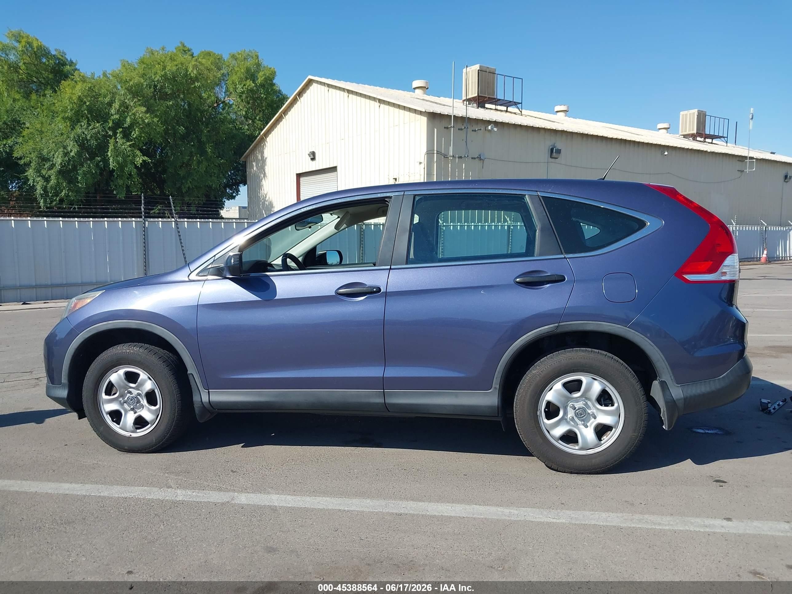 2013 Honda Cr-v Lx Blue vin: 3CZRM3H36DG711788