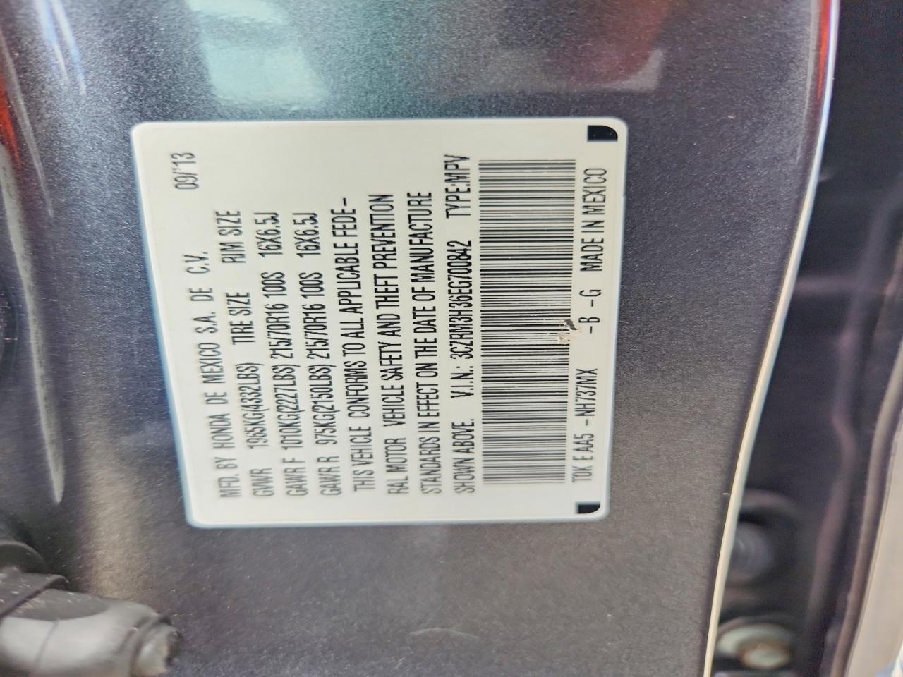 2014 Honda Cr-v Lx Gray vin: 3CZRM3H36EG700842