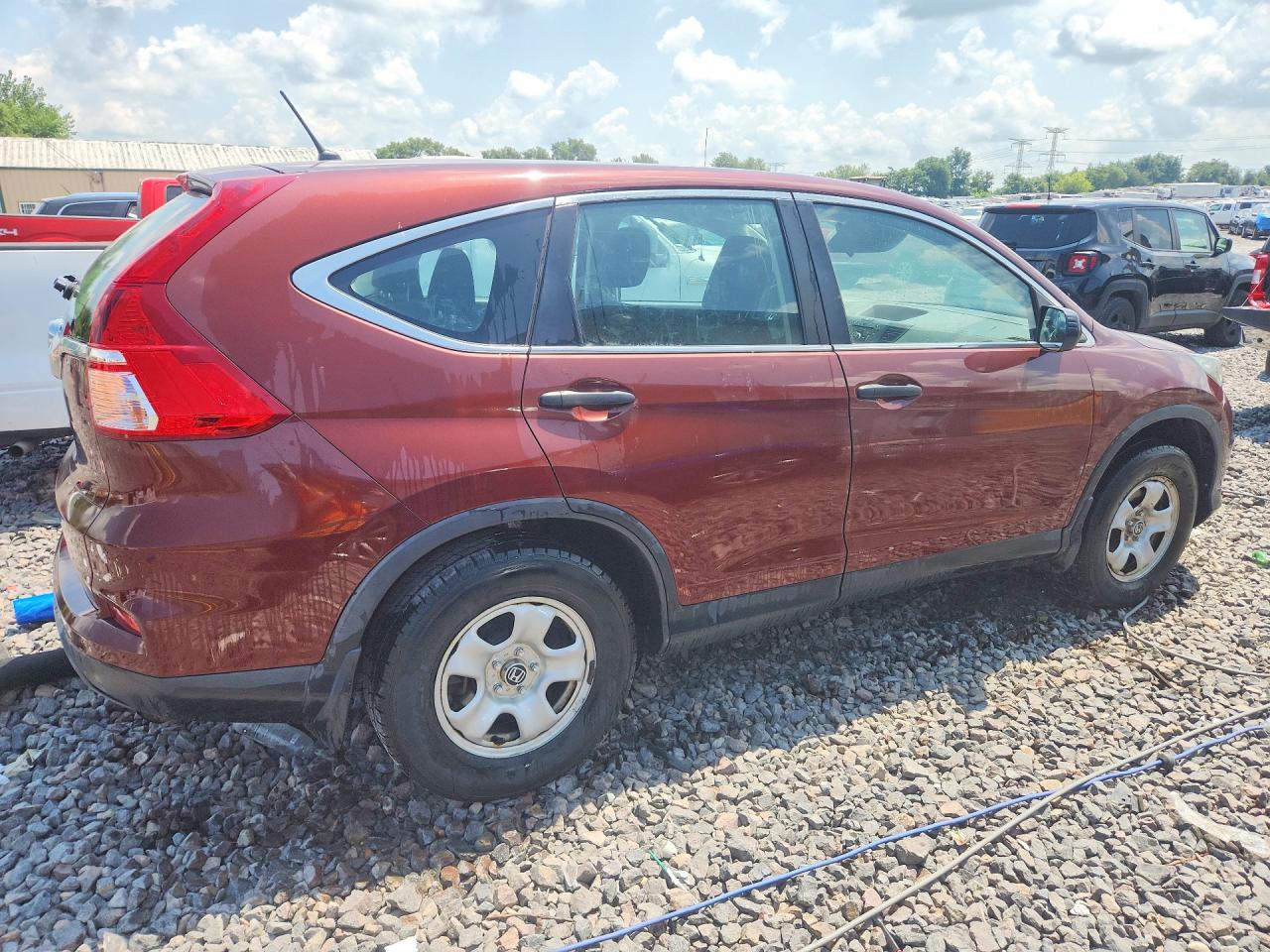 2015 Honda Cr-v Lx Burgundy vin: 3CZRM3H36FG705041