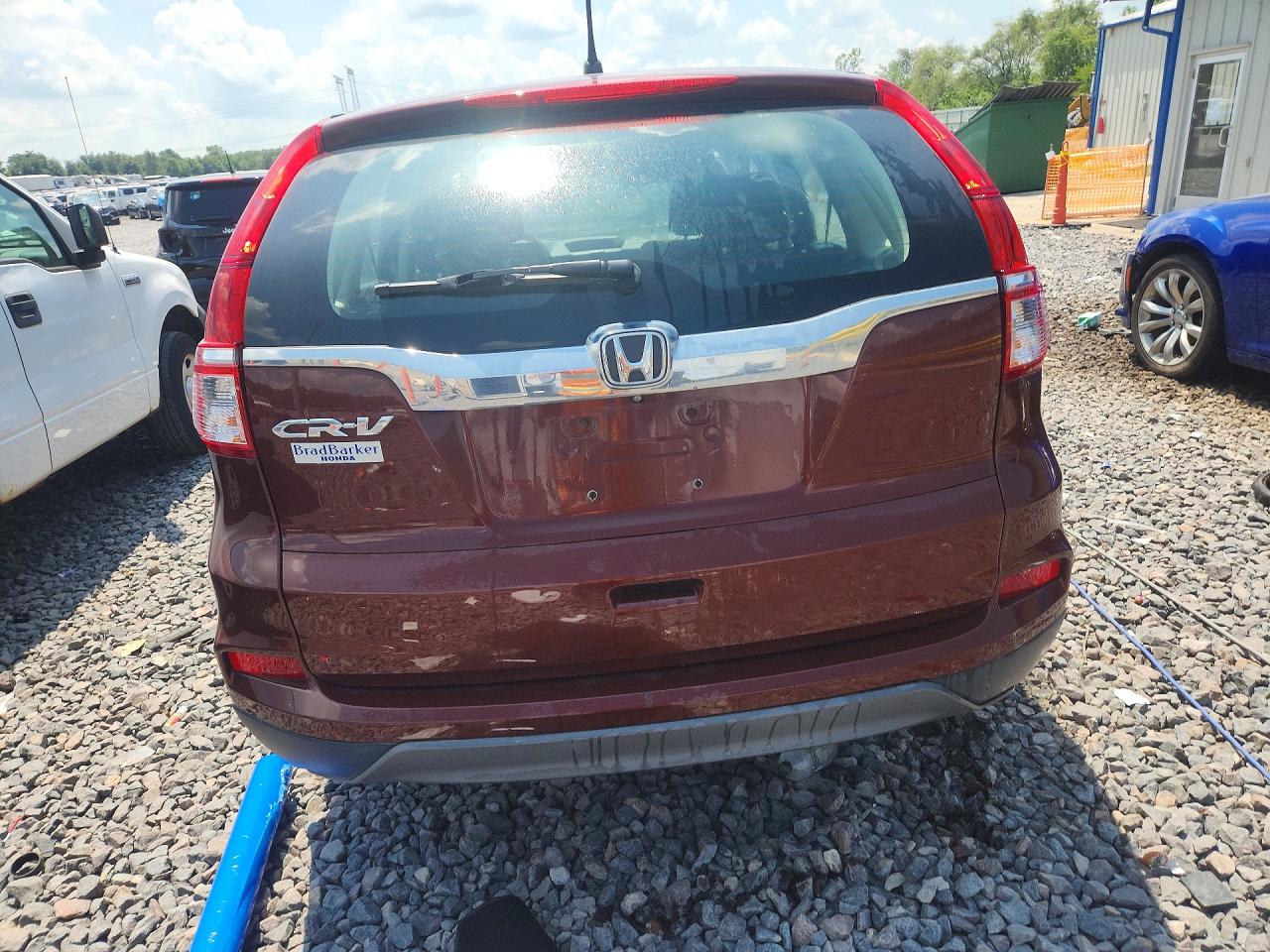 2015 Honda Cr-v Lx Burgundy vin: 3CZRM3H36FG705041