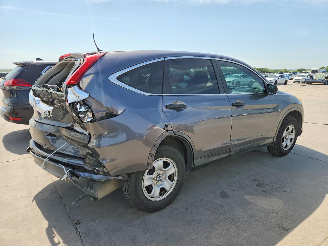 2015 Honda Cr-v Lx Gray vin: 3CZRM3H36FG710465