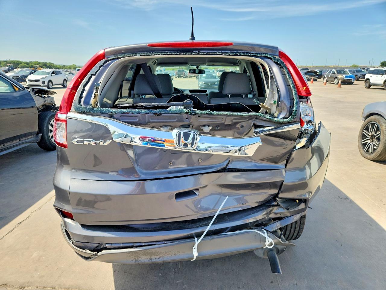 2015 Honda Cr-v Lx Gray vin: 3CZRM3H36FG710465