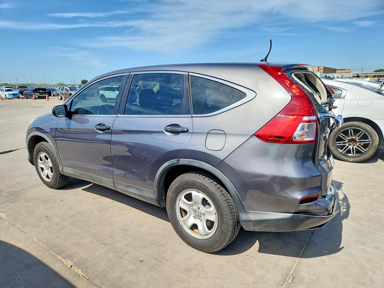 2015 Honda Cr-v Lx Gray vin: 3CZRM3H36FG710465