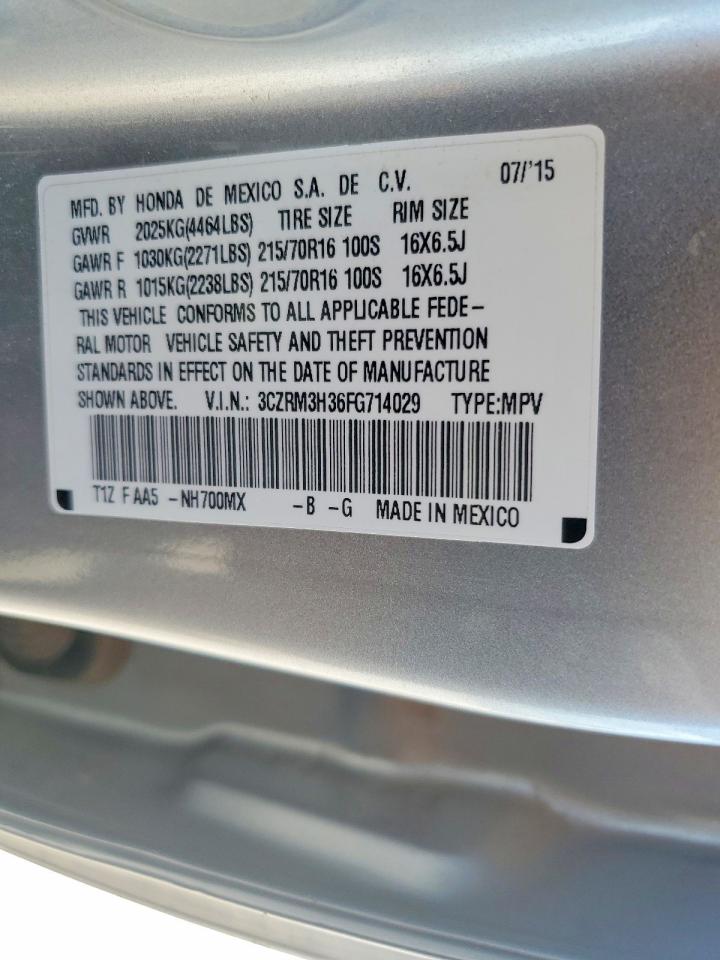 2015 Honda Cr-v Lx Silver vin: 3CZRM3H36FG714029