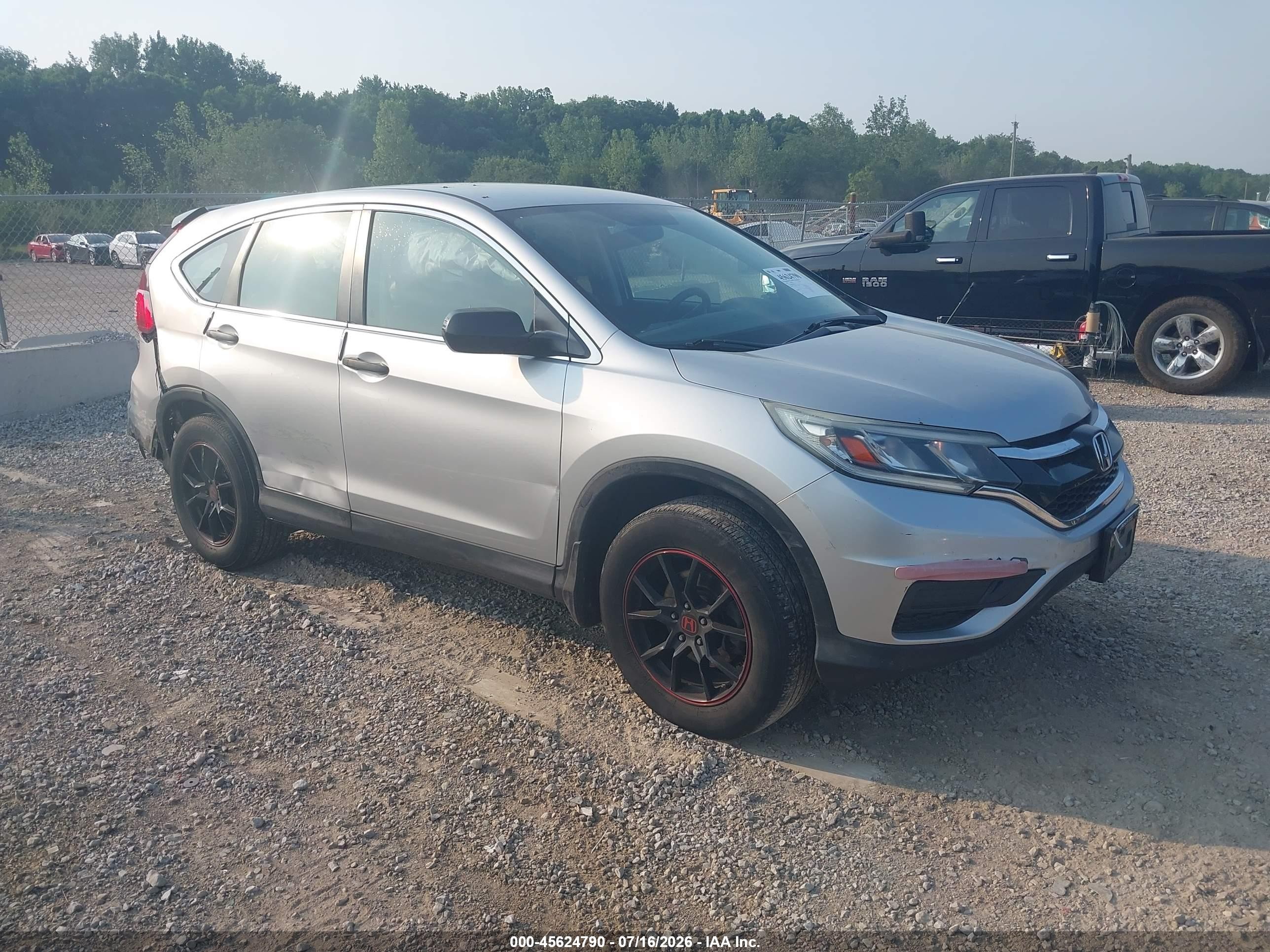 2015 Honda Cr-v Lx Silver vin: 3CZRM3H36FG714211