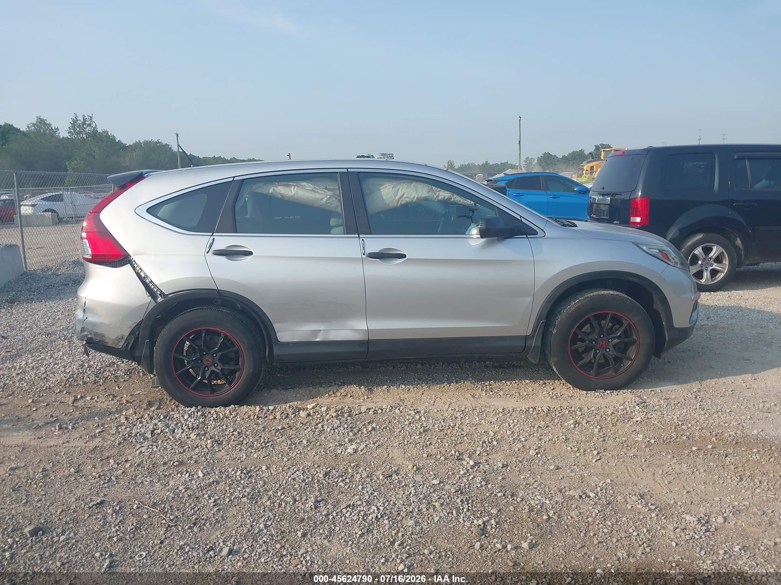2015 Honda Cr-v Lx Silver vin: 3CZRM3H36FG714211