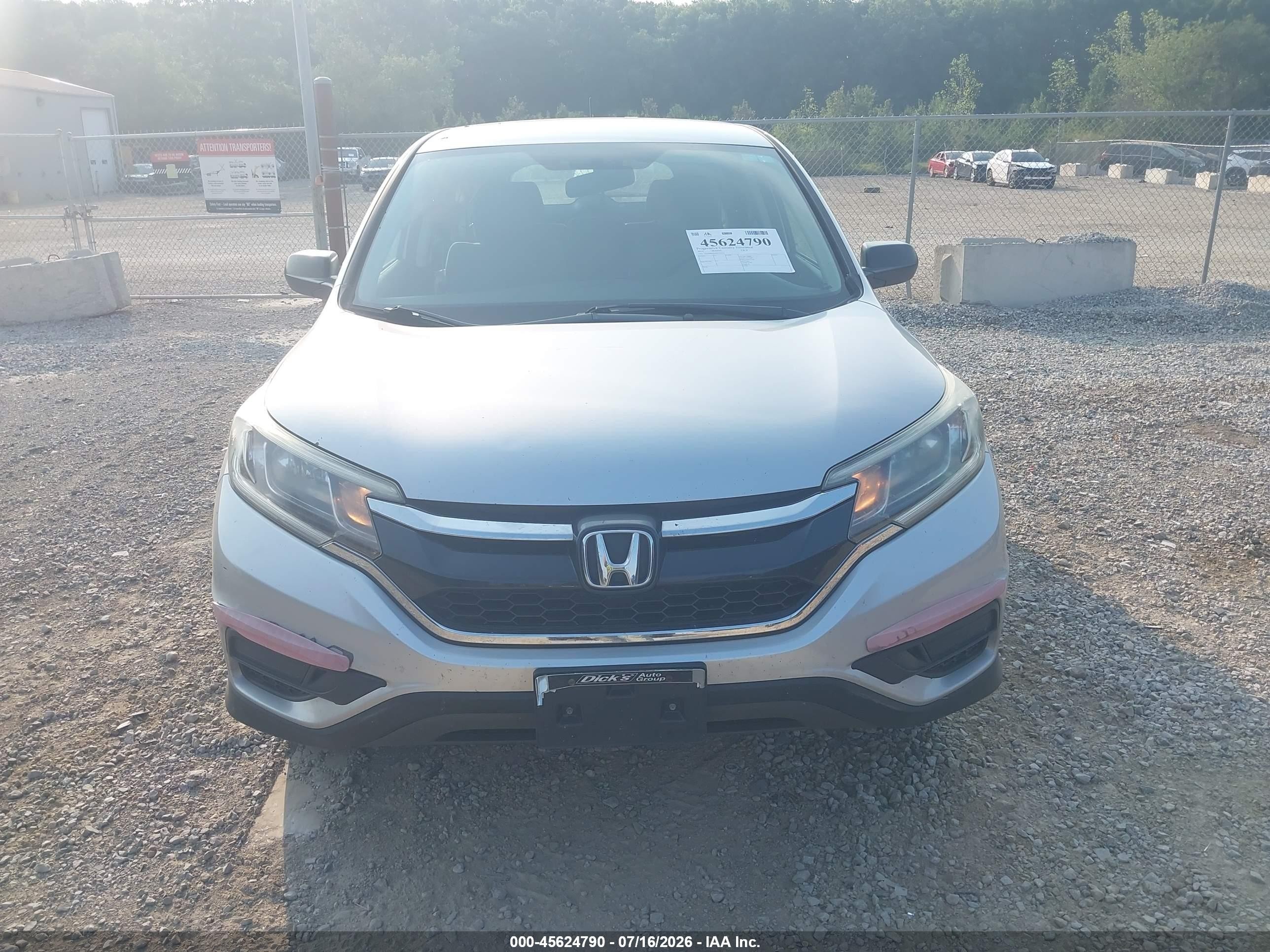 2015 Honda Cr-v Lx Silver vin: 3CZRM3H36FG714211