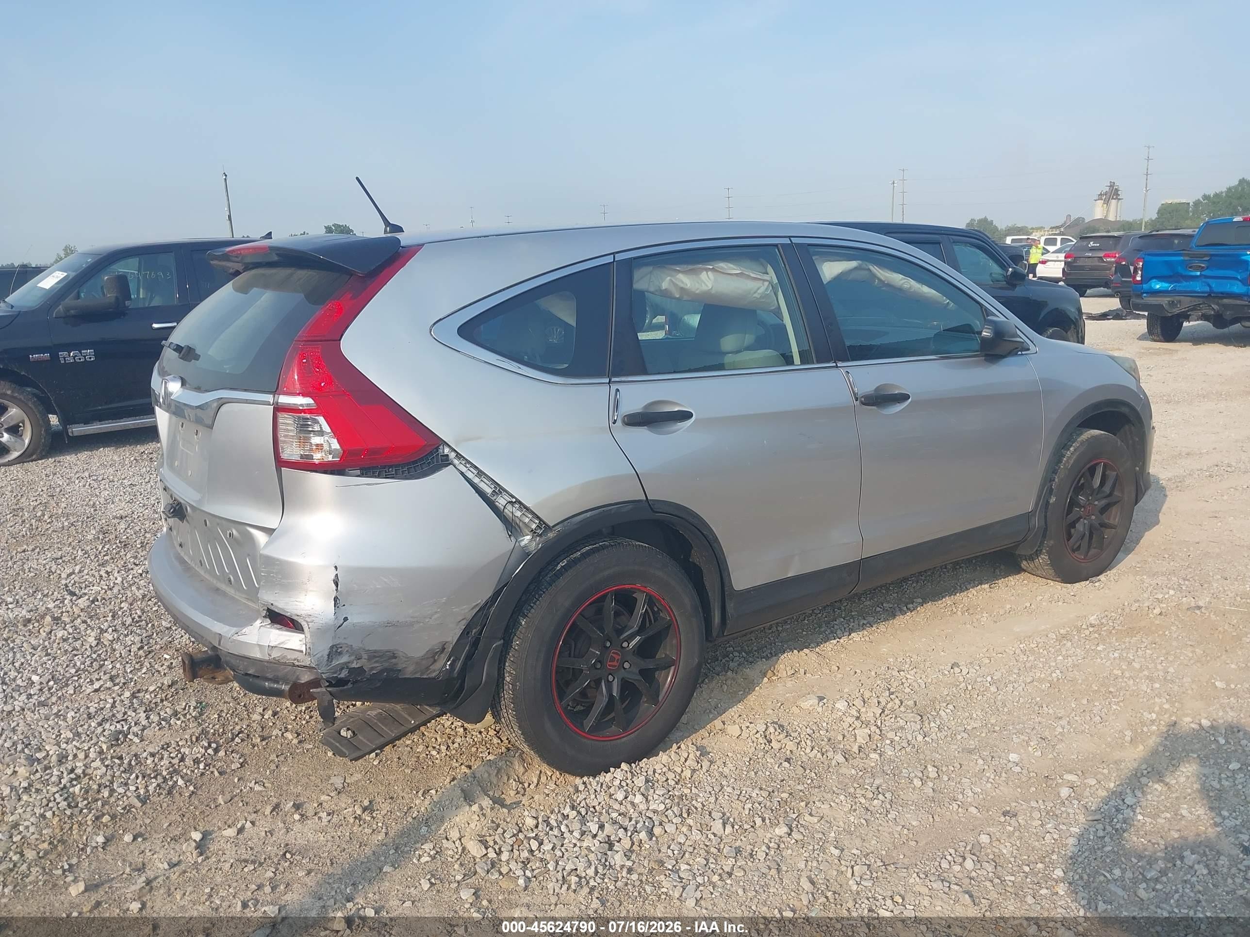 2015 Honda Cr-v Lx Silver vin: 3CZRM3H36FG714211