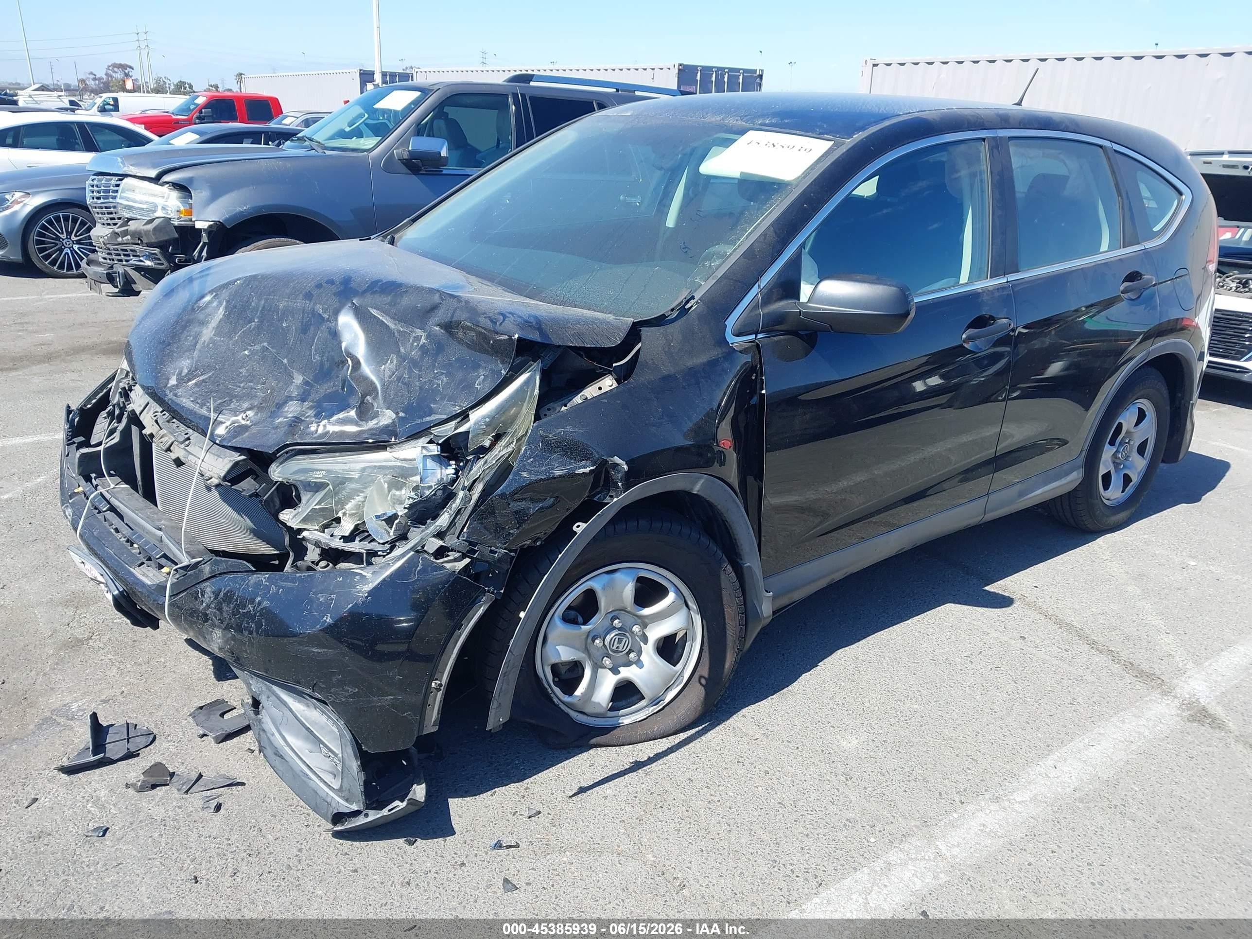 2014 Honda Cr-v Lx Black vin: 3CZRM3H37EG701014