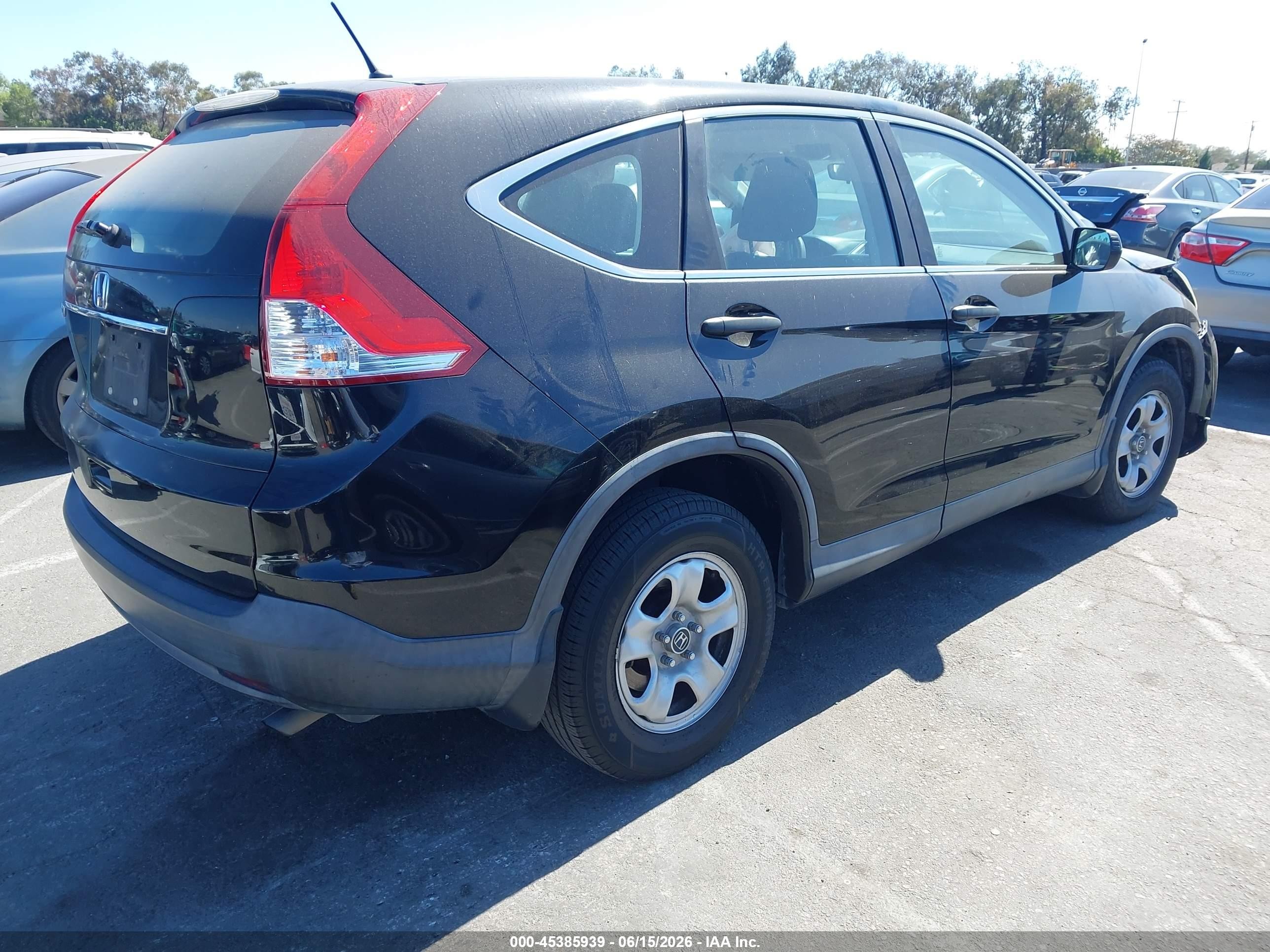 2014 Honda Cr-v Lx Black vin: 3CZRM3H37EG701014
