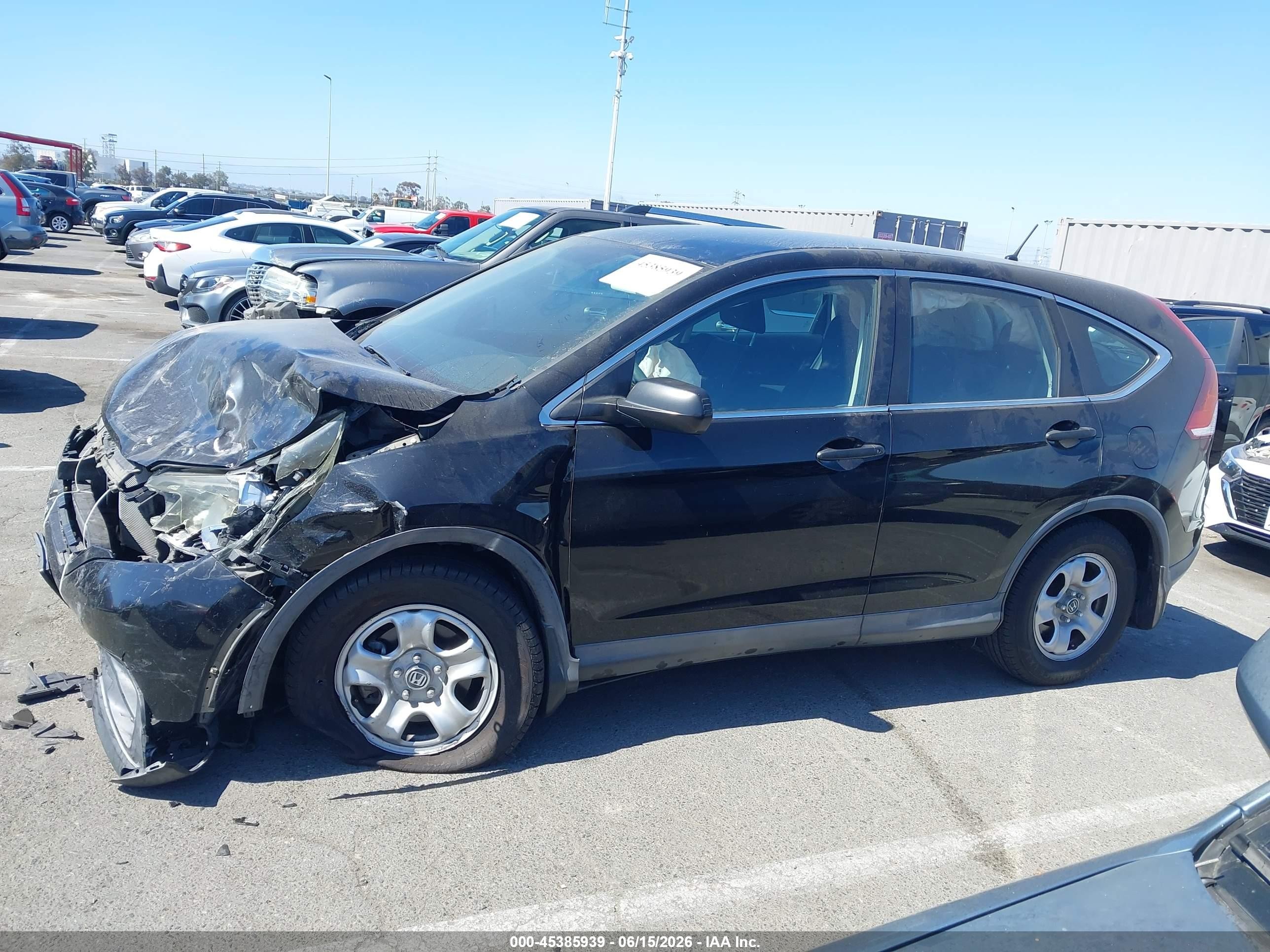 2014 Honda Cr-v Lx Black vin: 3CZRM3H37EG701014