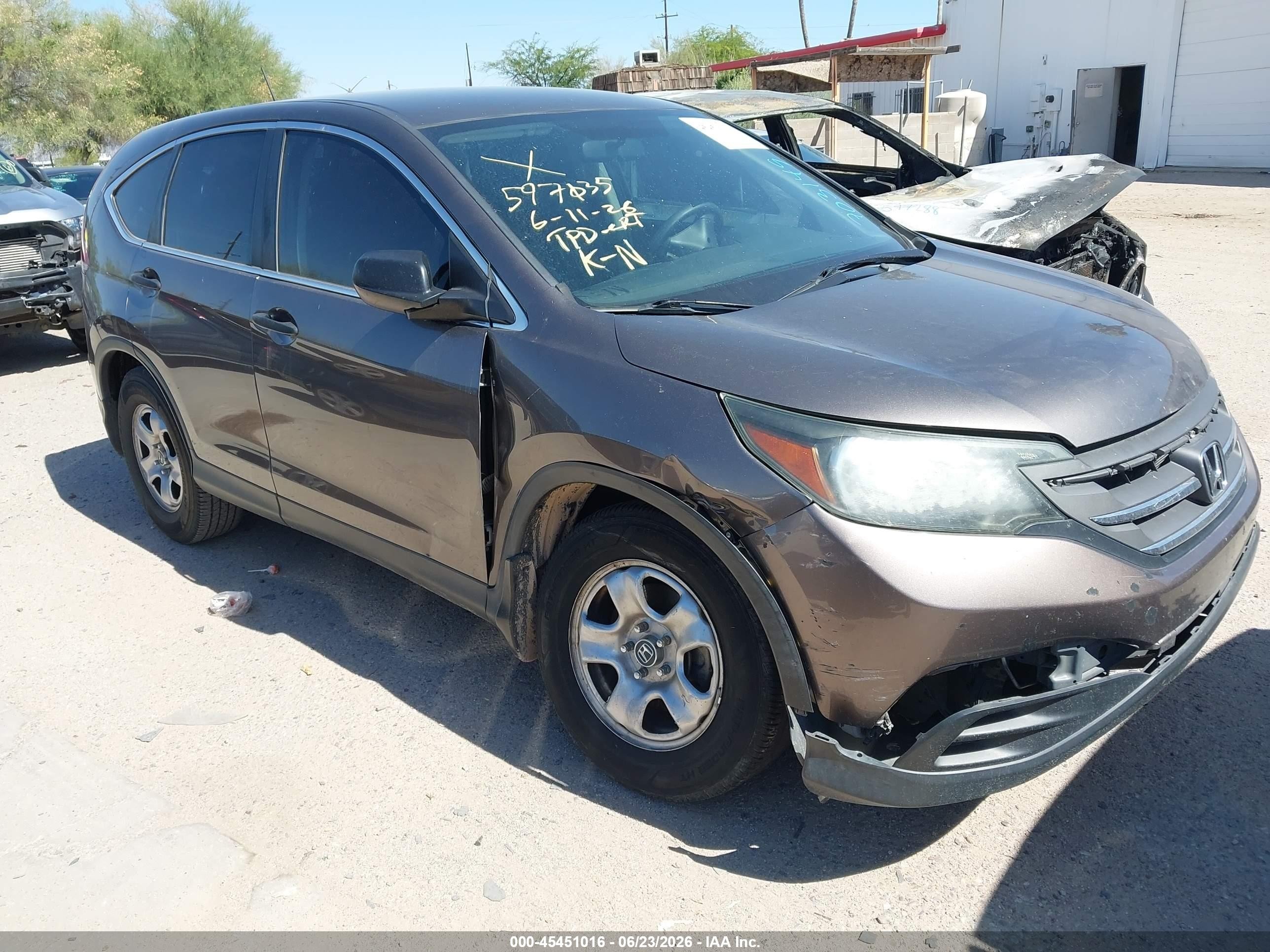 2014 Honda Cr-v Lx Серый vin: 3CZRM3H37EG703149