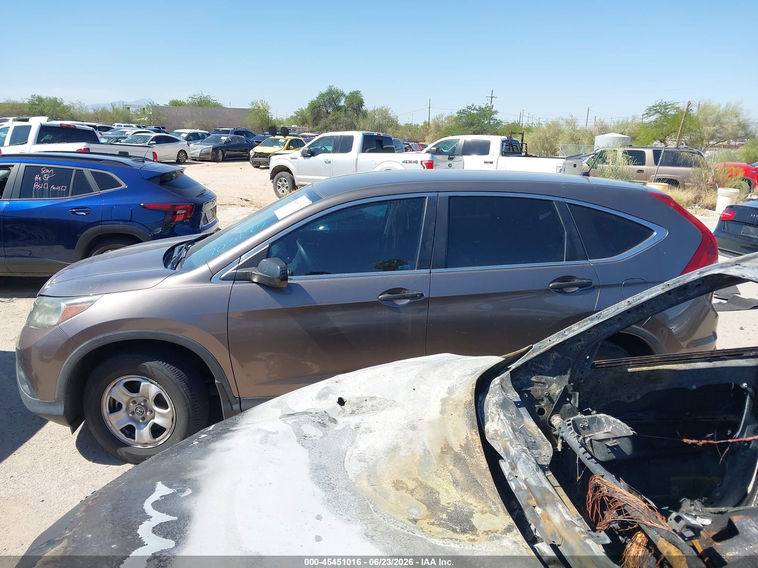 2014 Honda Cr-v Lx Серый vin: 3CZRM3H37EG703149