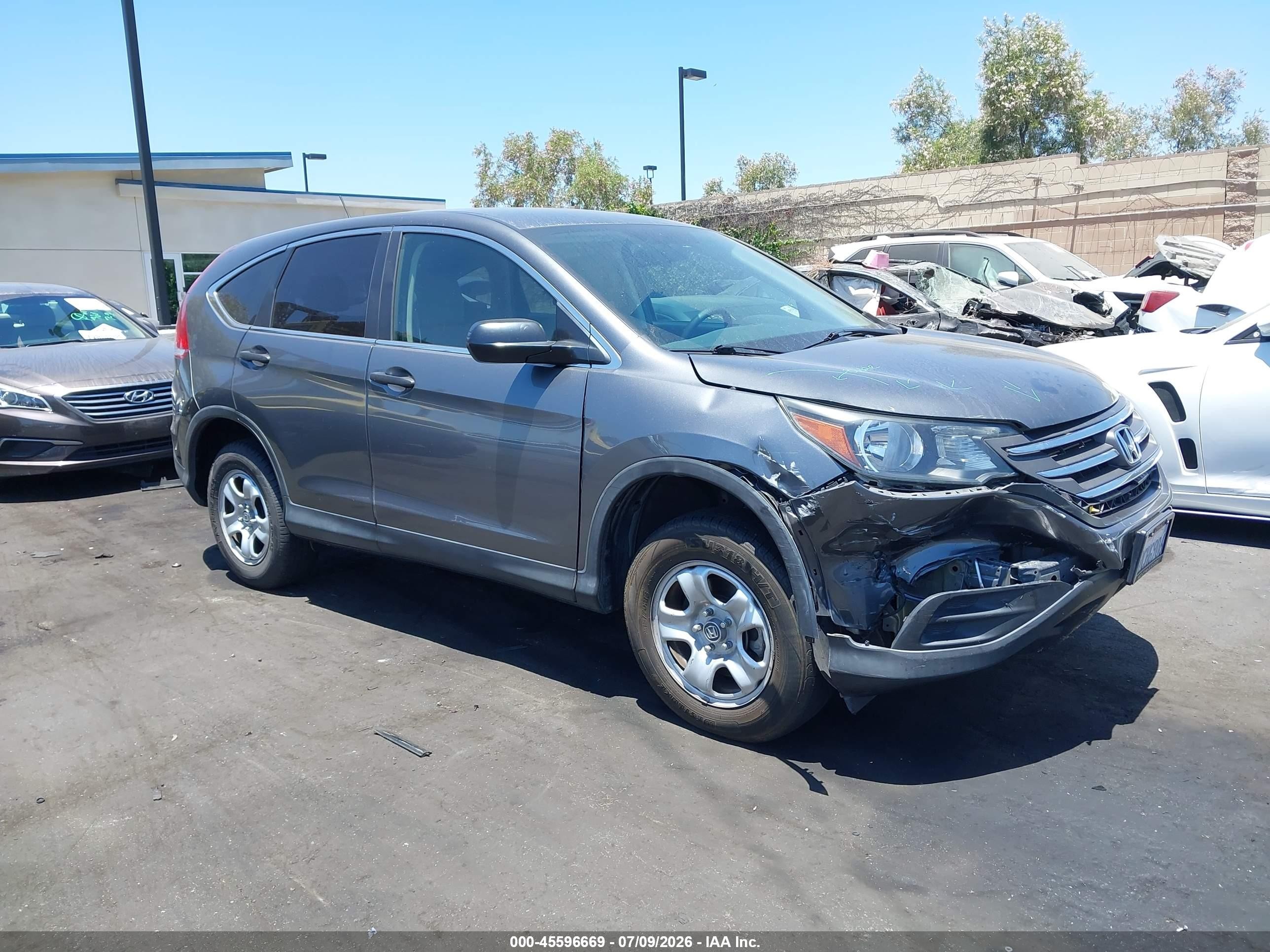 2014 Honda Cr-v Lx Серый vin: 3CZRM3H37EG713292