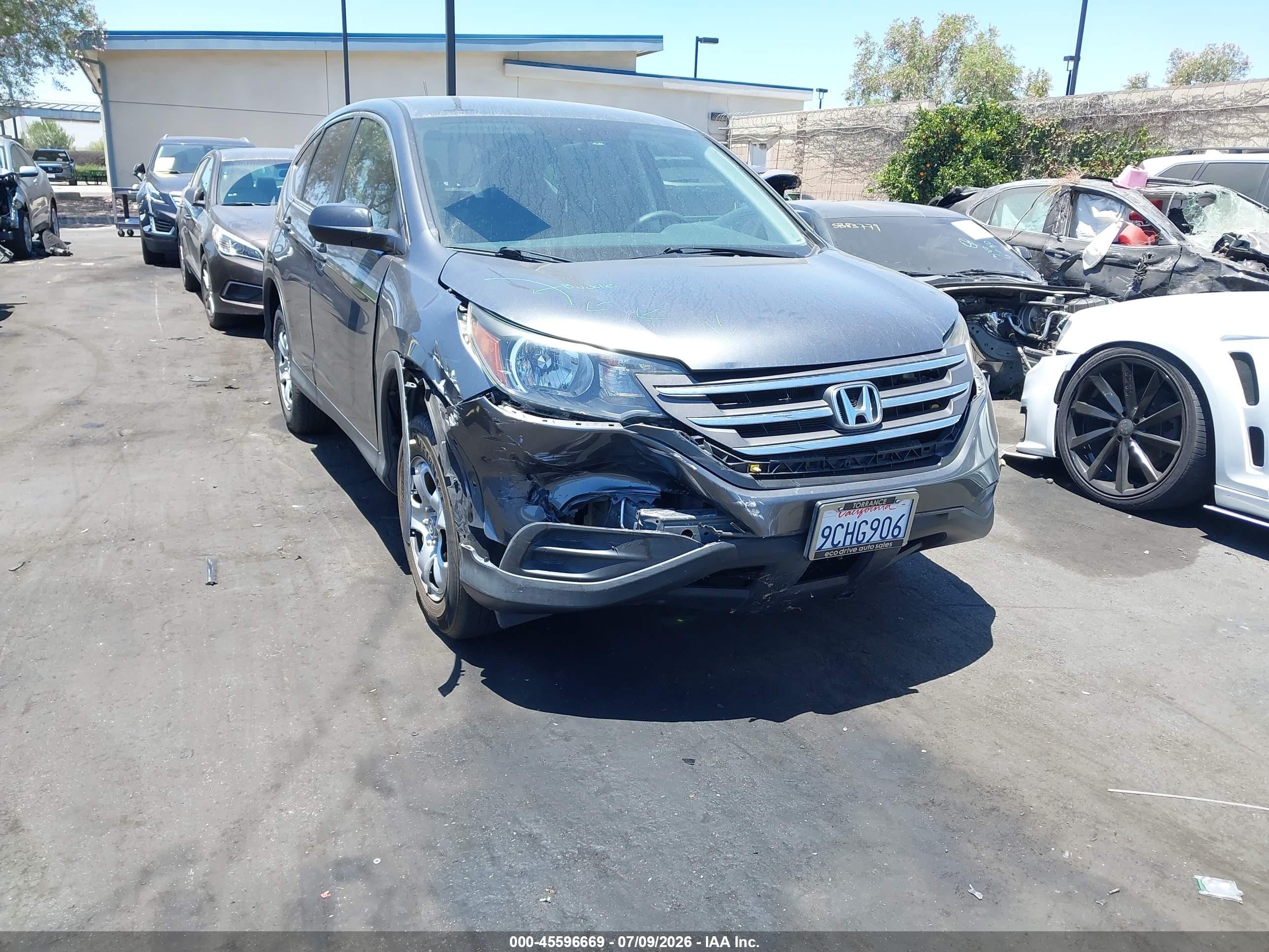 2014 Honda Cr-v Lx Серый vin: 3CZRM3H37EG713292