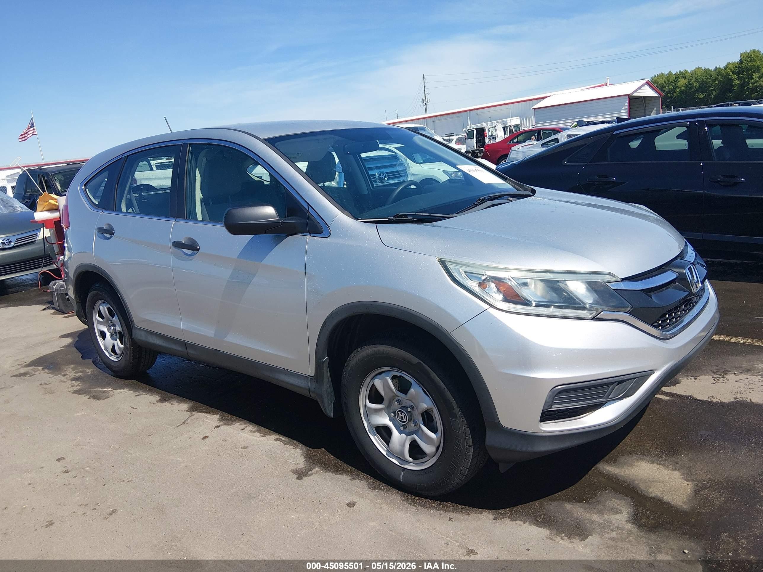 2015 Honda Cr-v Lx Silver vin: 3CZRM3H37FG703511