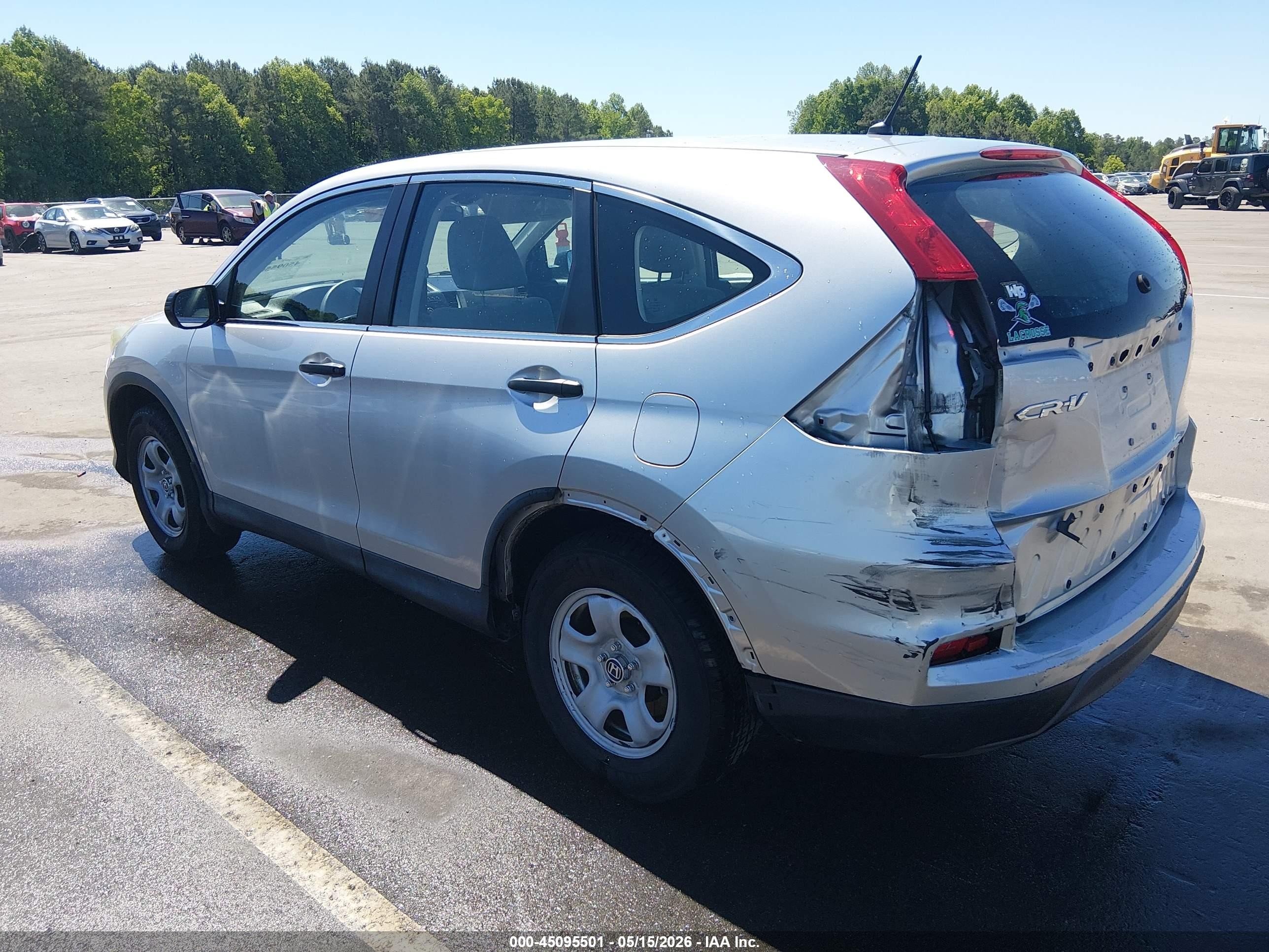 2015 Honda Cr-v Lx Серебряный vin: 3CZRM3H37FG703511