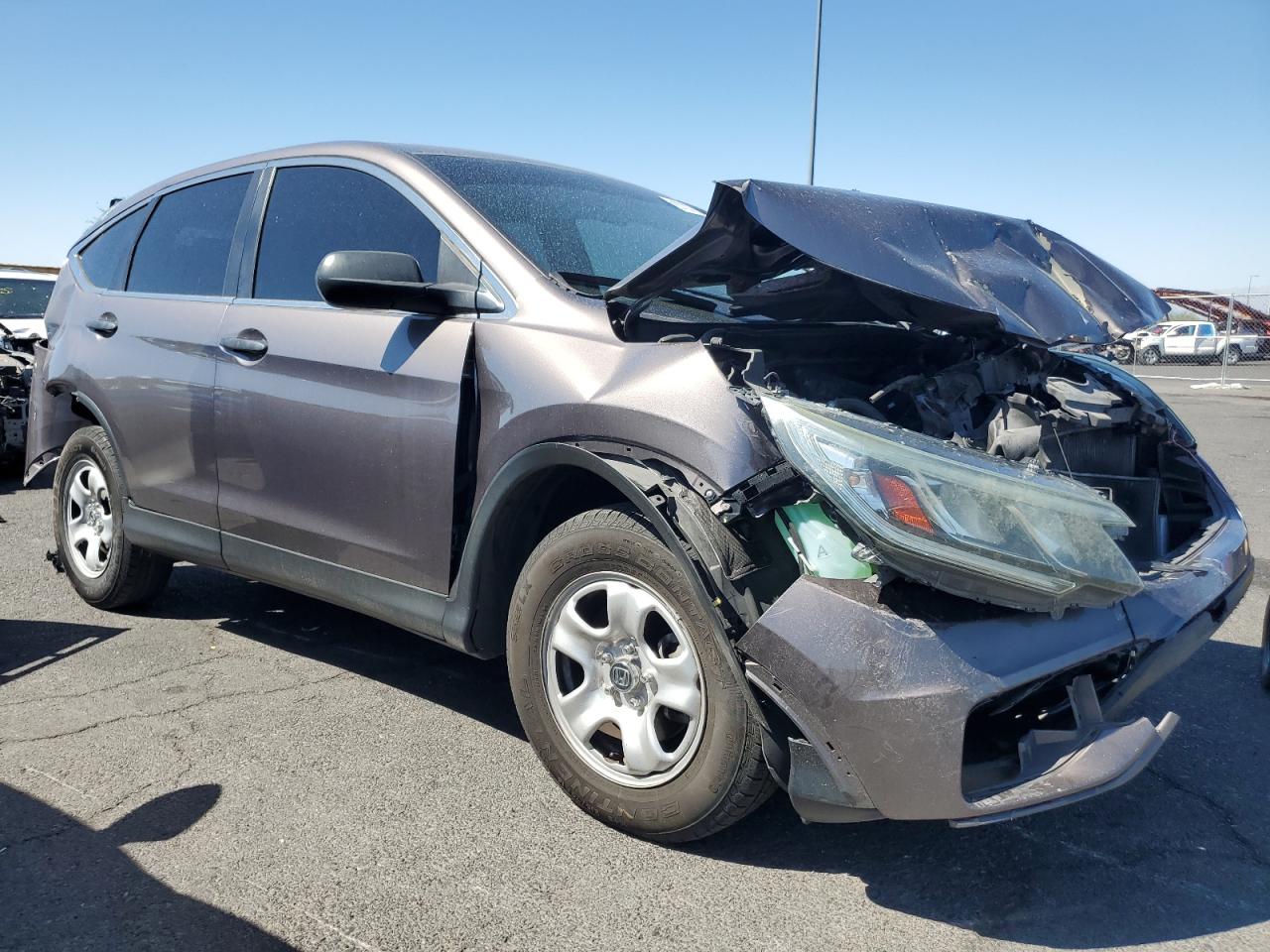 2015 Honda Cr-v Lx Gray vin: 3CZRM3H37FG707638