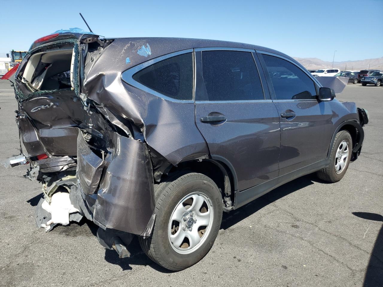 2015 Honda Cr-v Lx Gray vin: 3CZRM3H37FG707638