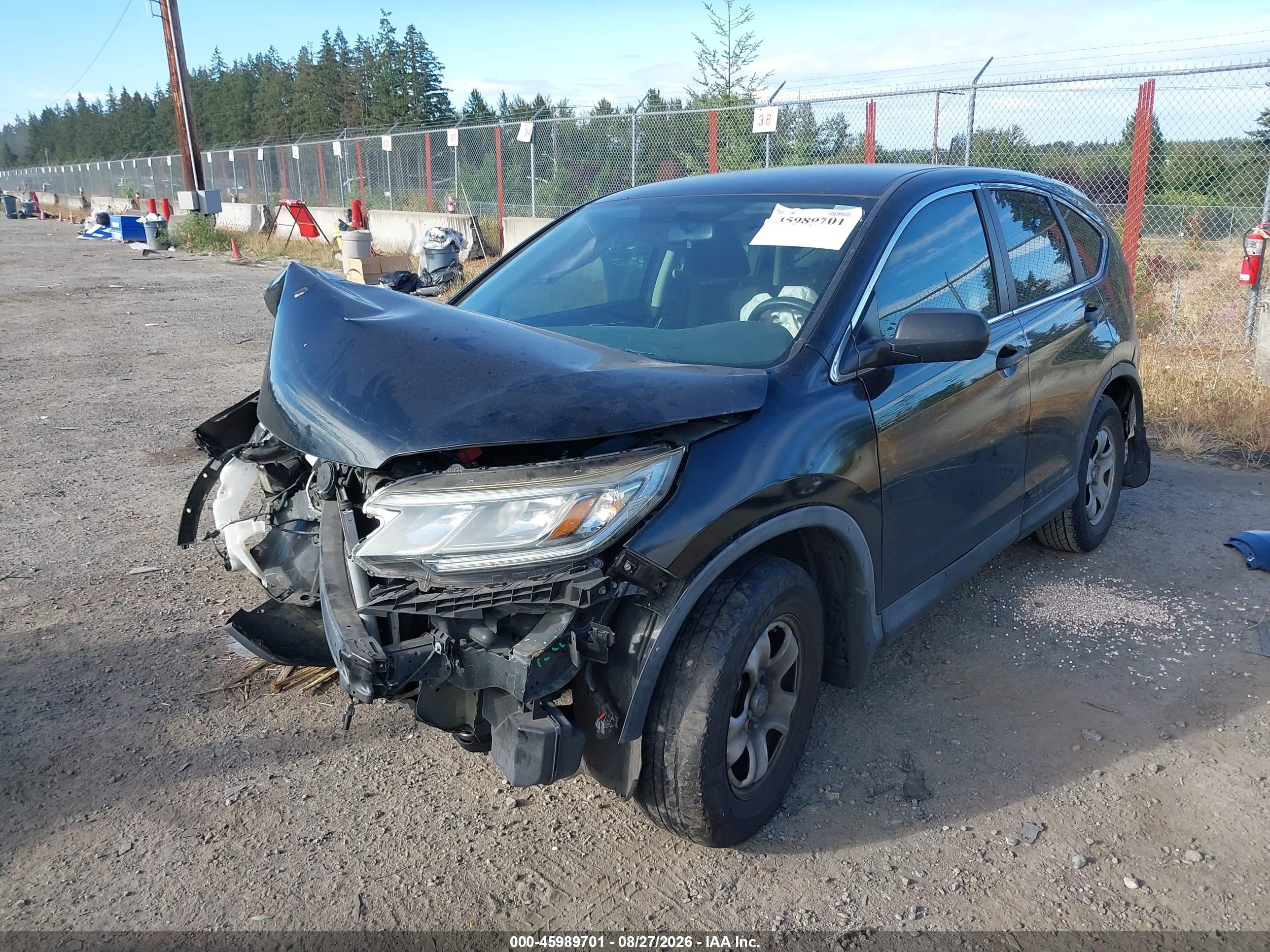 2015 Honda Cr-v Lx Black vin: 3CZRM3H37FG708059