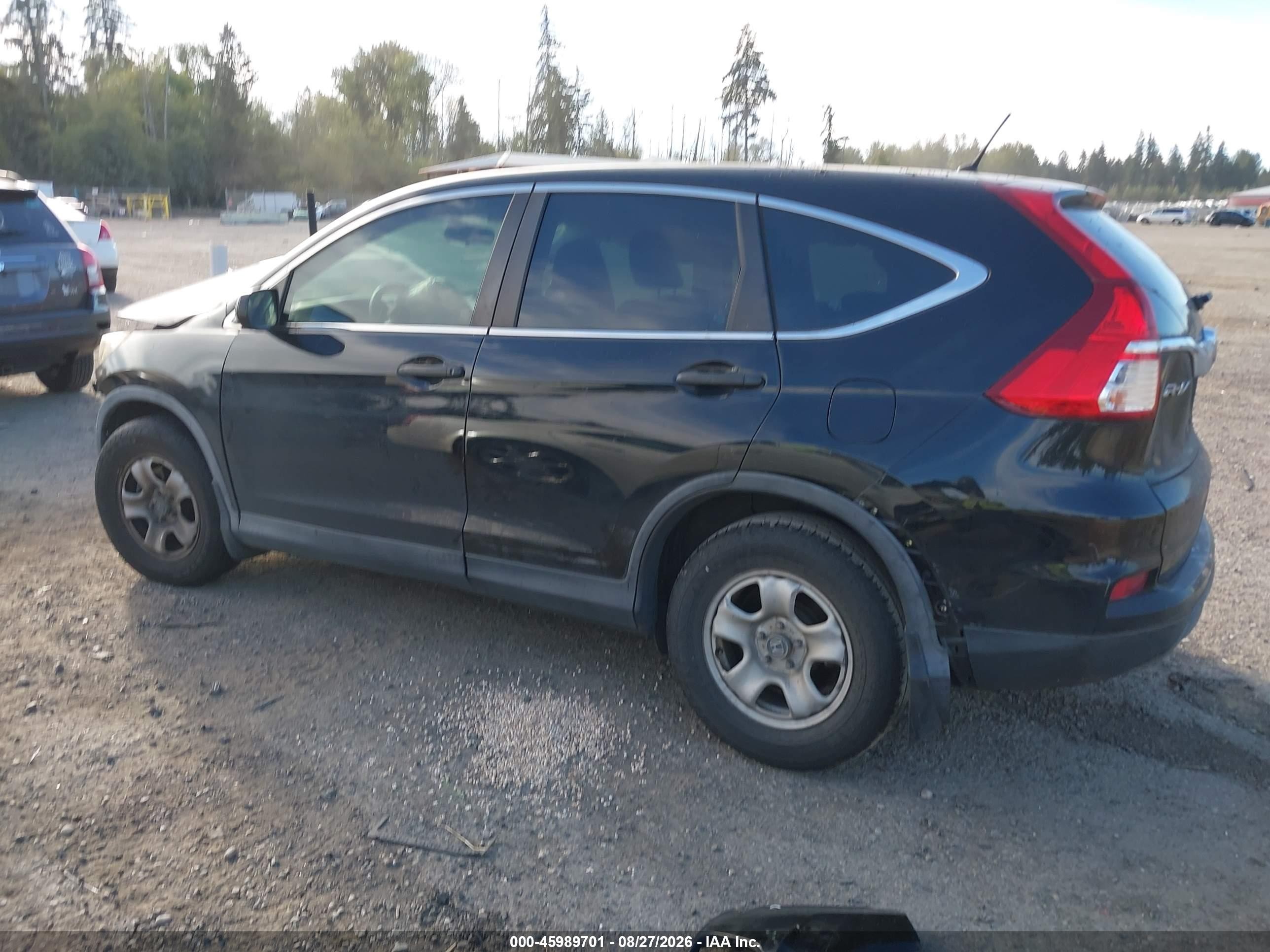 2015 Honda Cr-v Lx Black vin: 3CZRM3H37FG708059