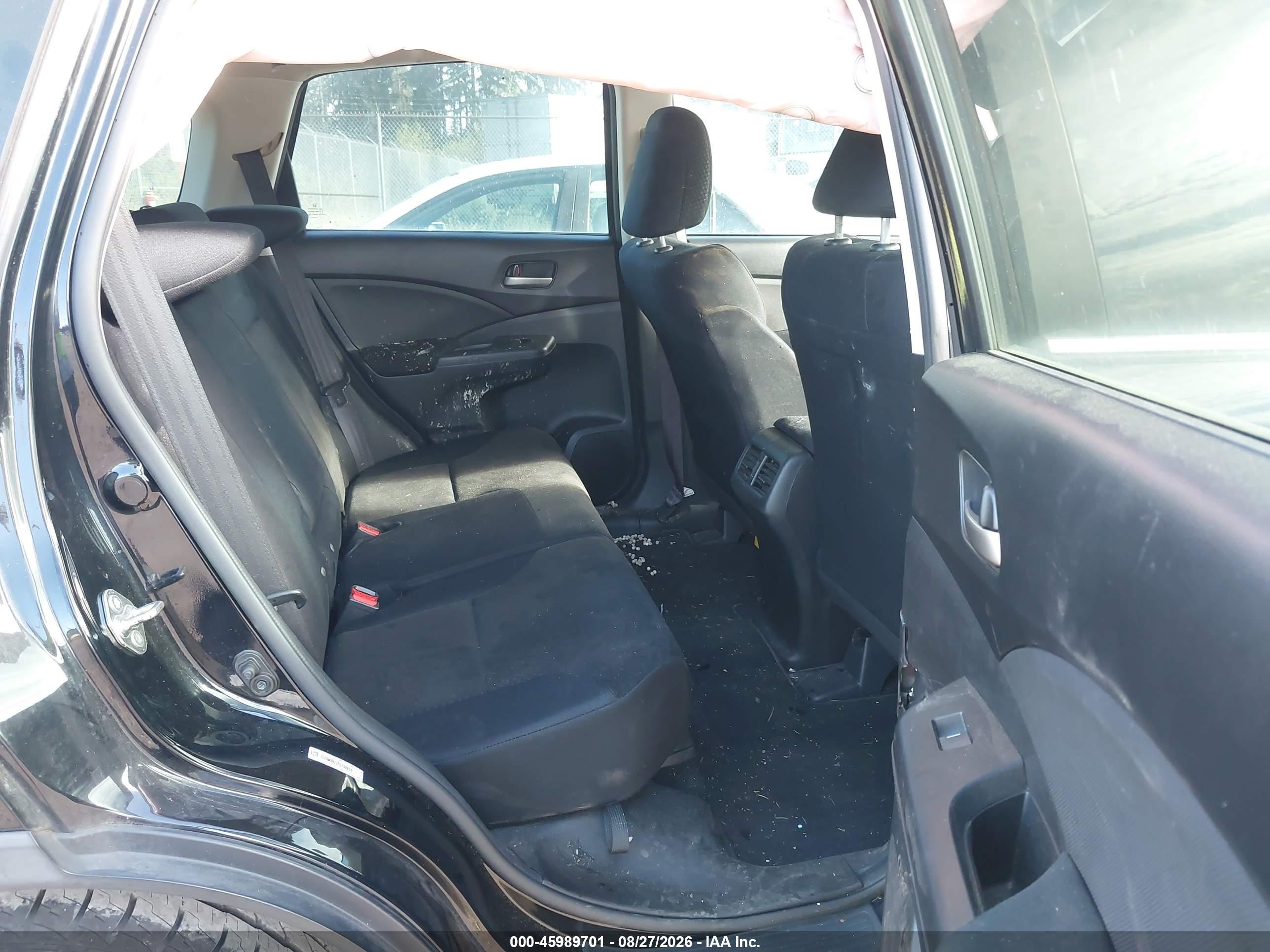 2015 Honda Cr-v Lx Black vin: 3CZRM3H37FG708059