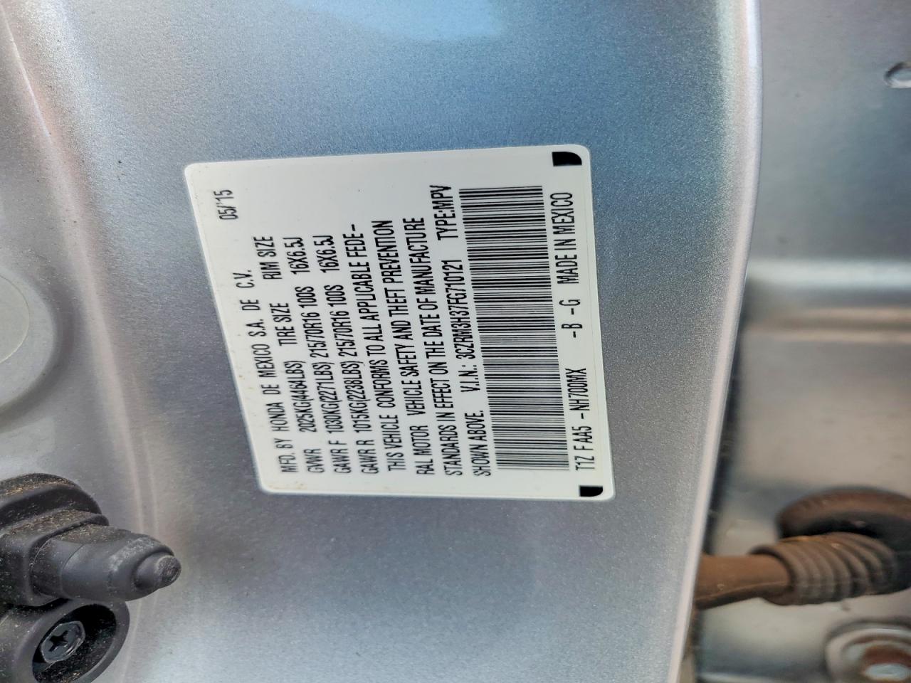 2015 Honda Cr-v Lx Silver vin: 3CZRM3H37FG710121