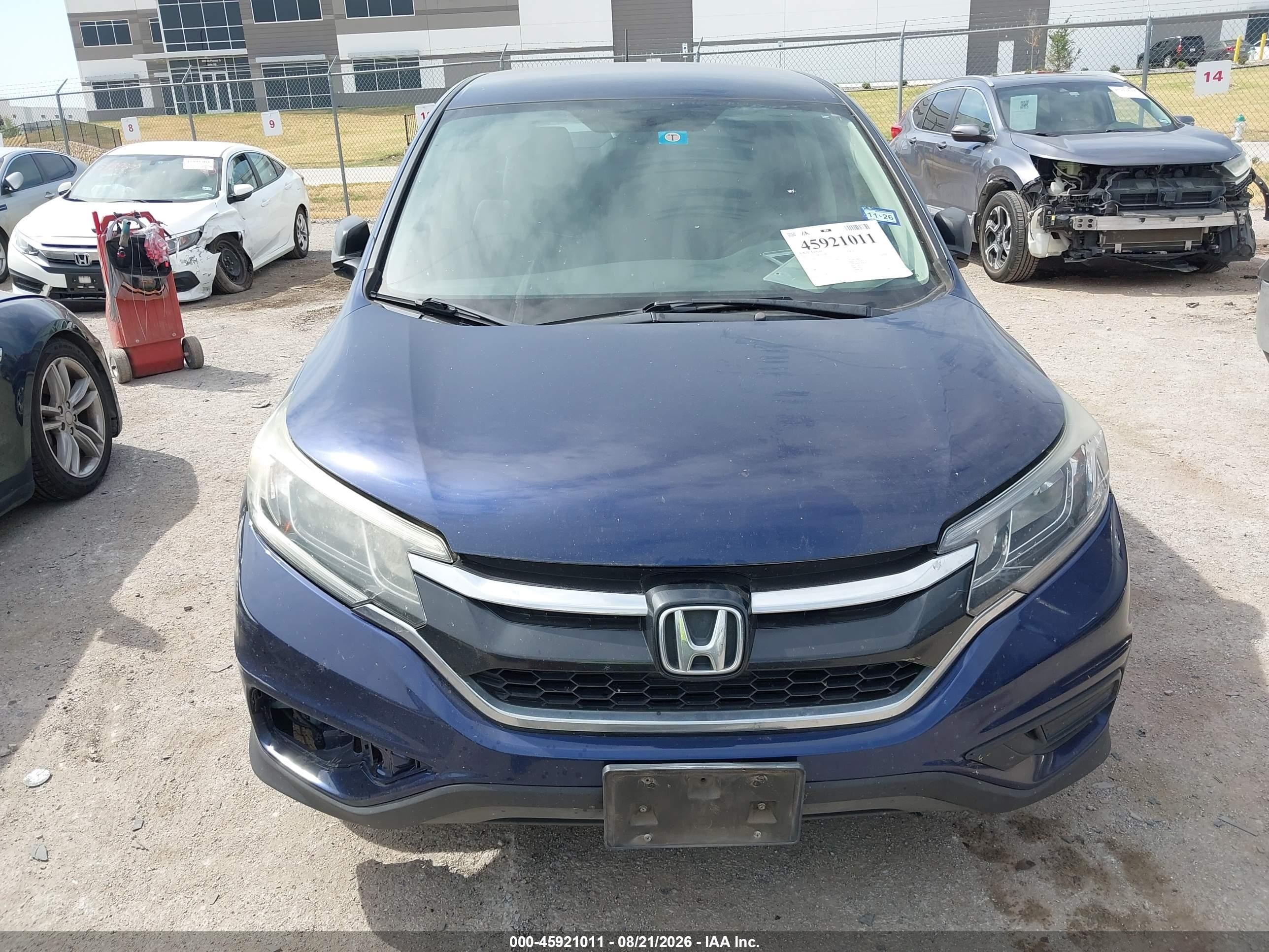 2015 Honda Cr-v Lx Blue vin: 3CZRM3H37FG716954
