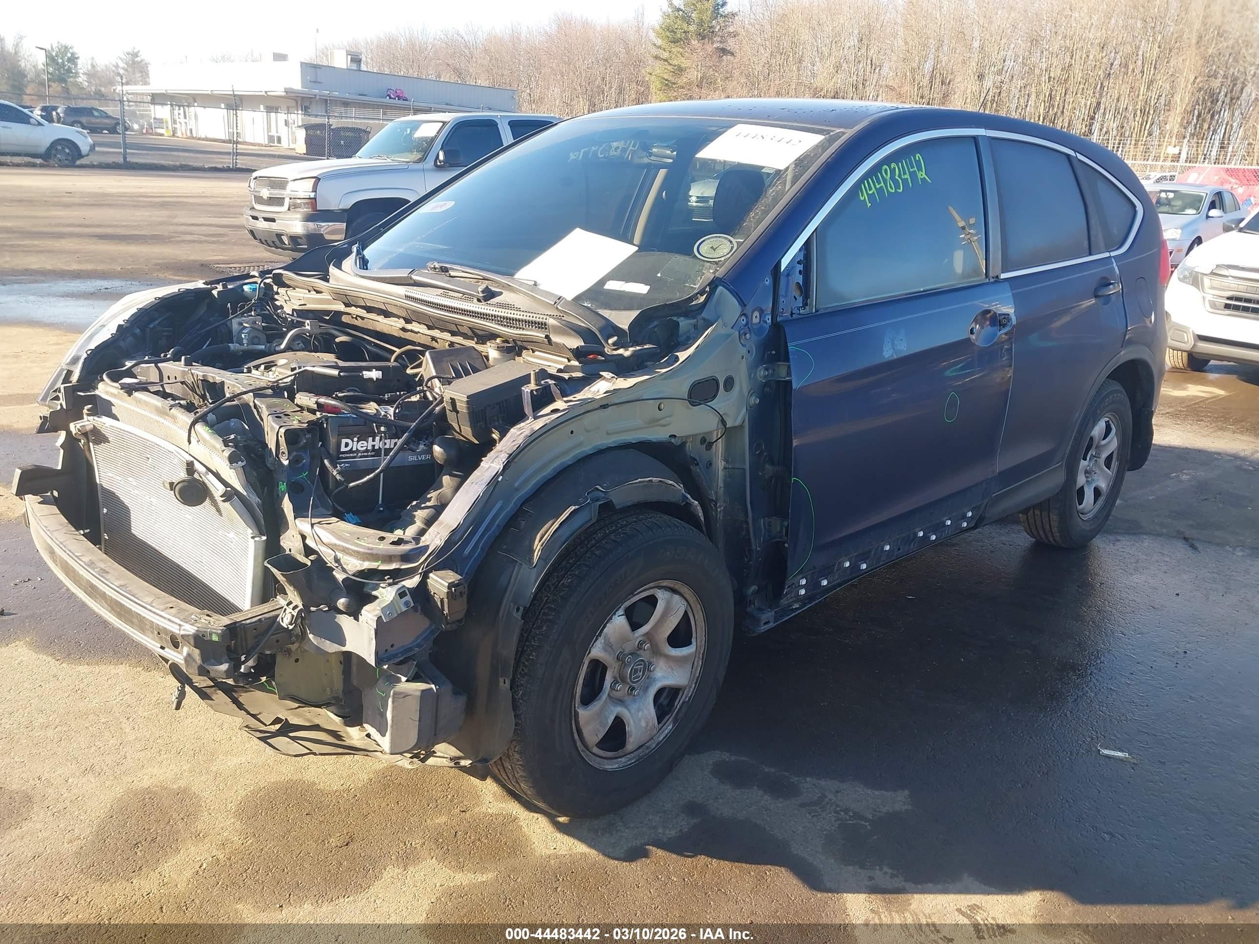 2015 Honda Cr-v Lx Blue vin: 3CZRM3H37FG717568