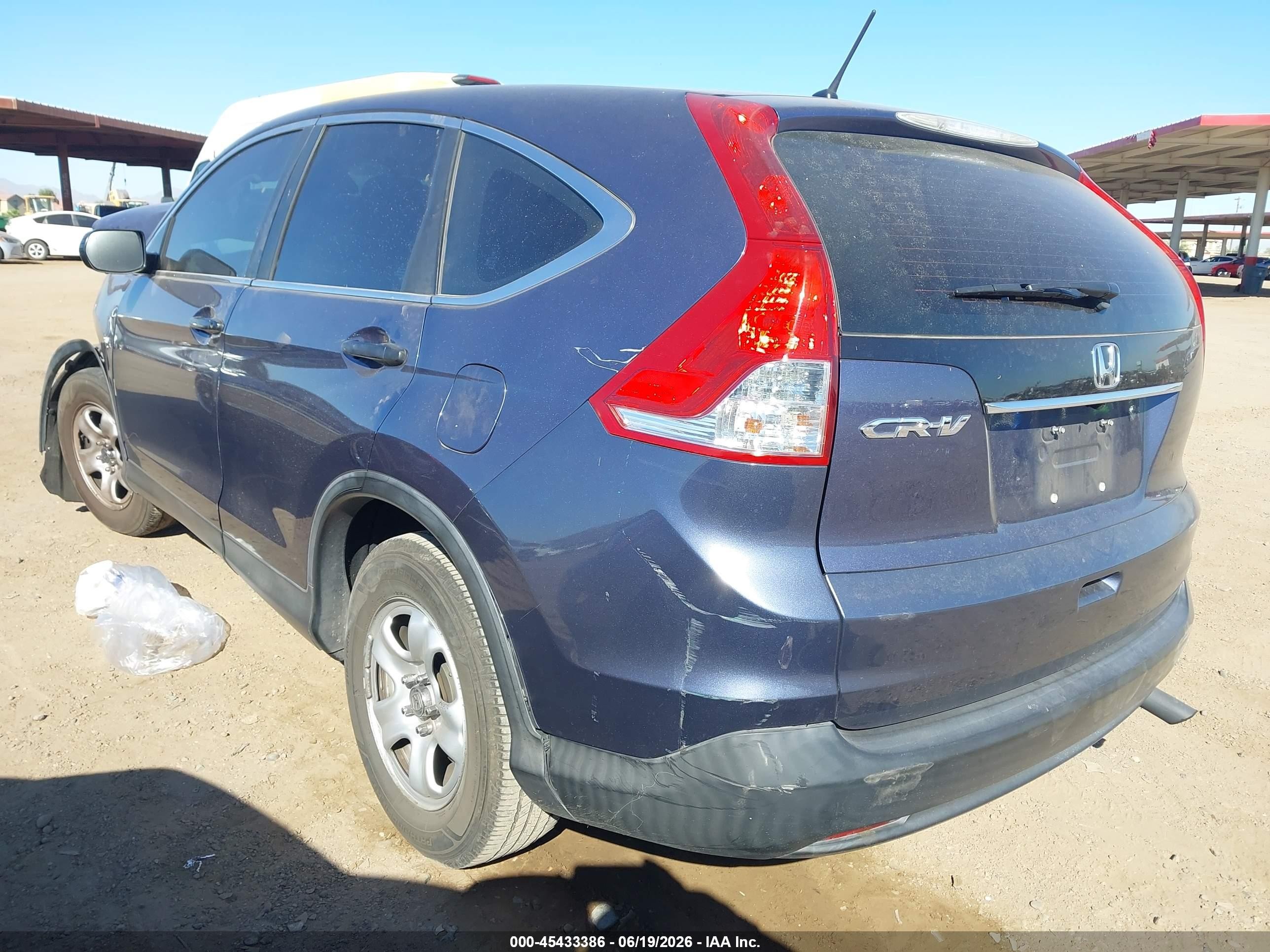 2013 Honda Cr-v Lx Blue vin: 3CZRM3H38DG702462