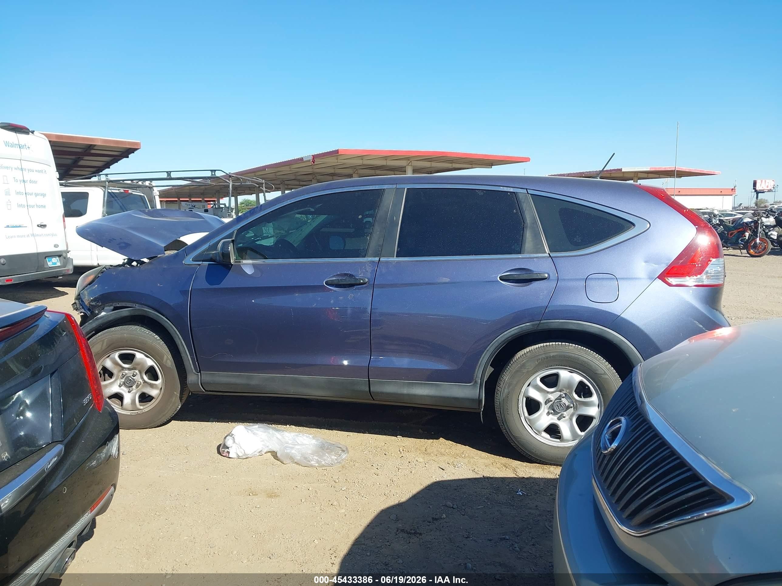 2013 Honda Cr-v Lx Blue vin: 3CZRM3H38DG702462