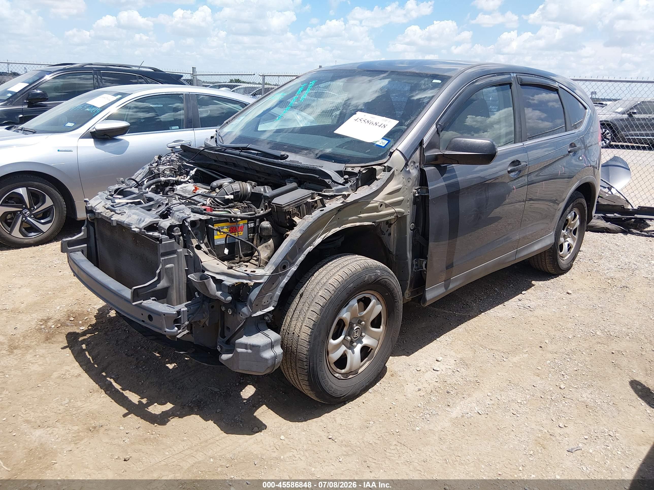 2013 Honda Cr-v Lx Gray vin: 3CZRM3H38DG707662