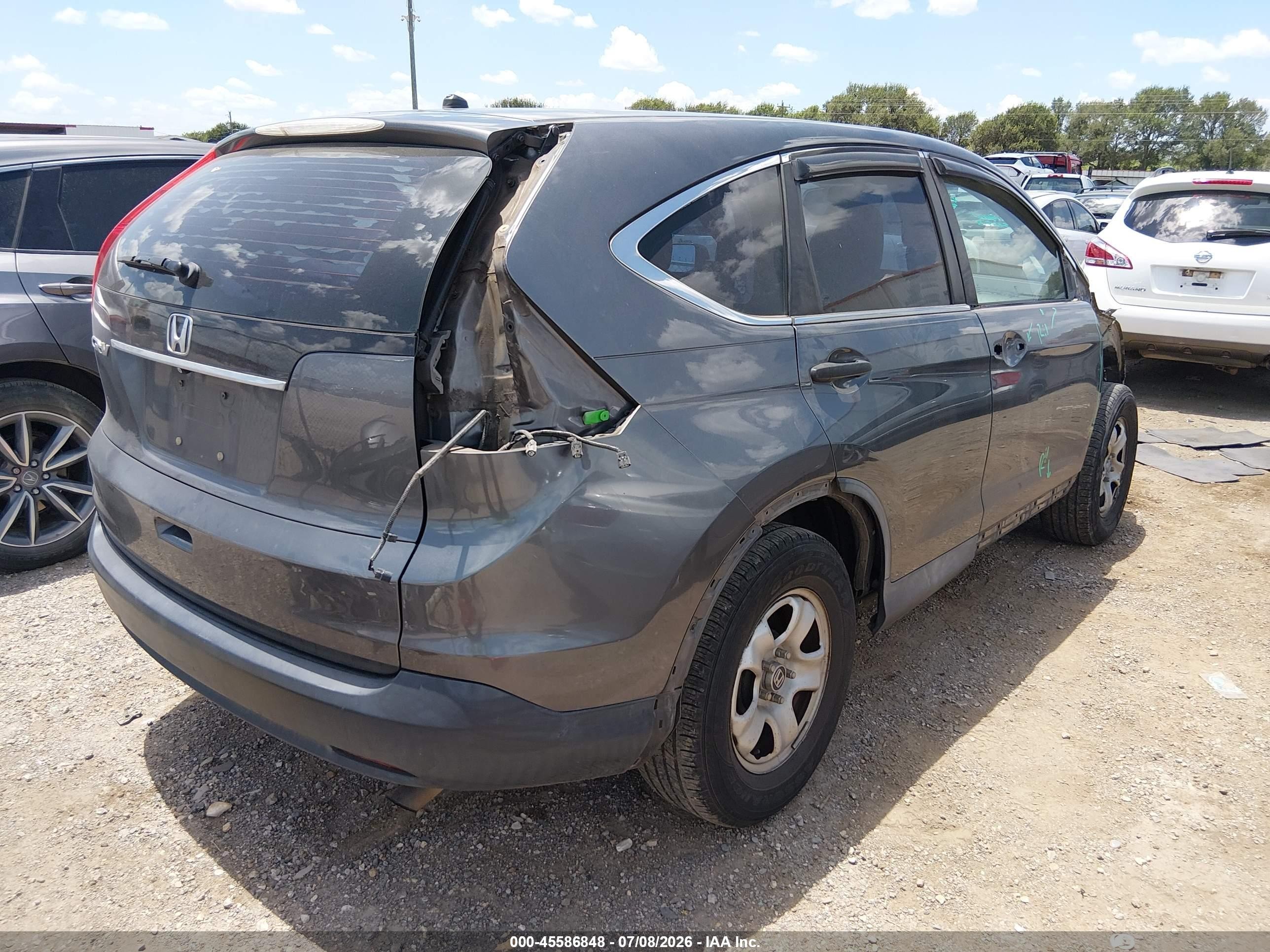 2013 Honda Cr-v Lx Gray vin: 3CZRM3H38DG707662