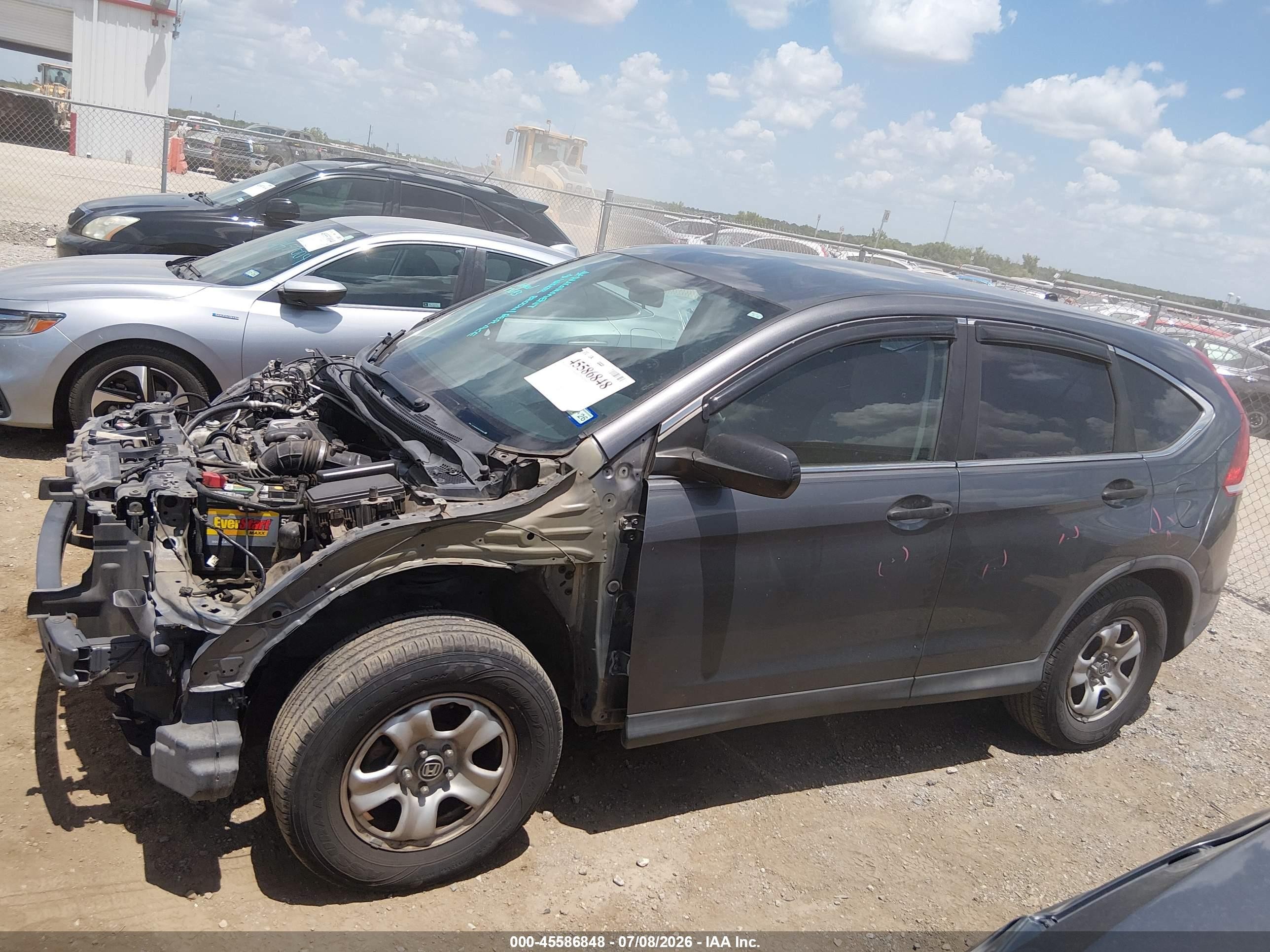 2013 Honda Cr-v Lx Gray vin: 3CZRM3H38DG707662