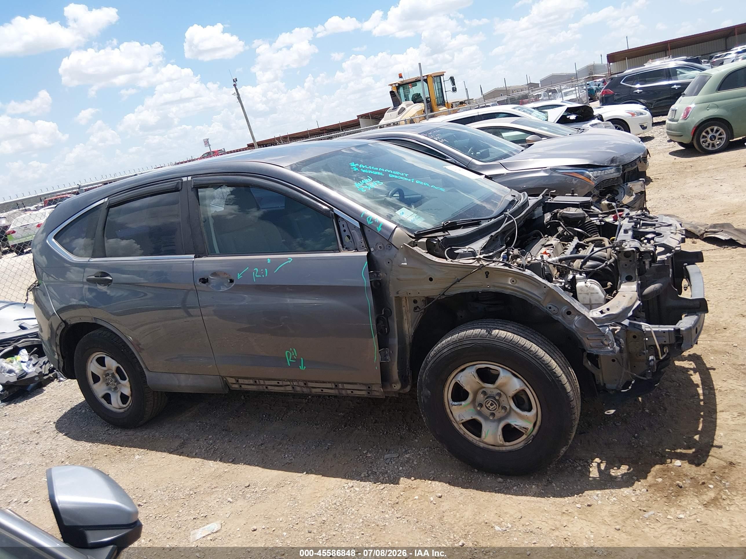 2013 Honda Cr-v Lx Gray vin: 3CZRM3H38DG707662