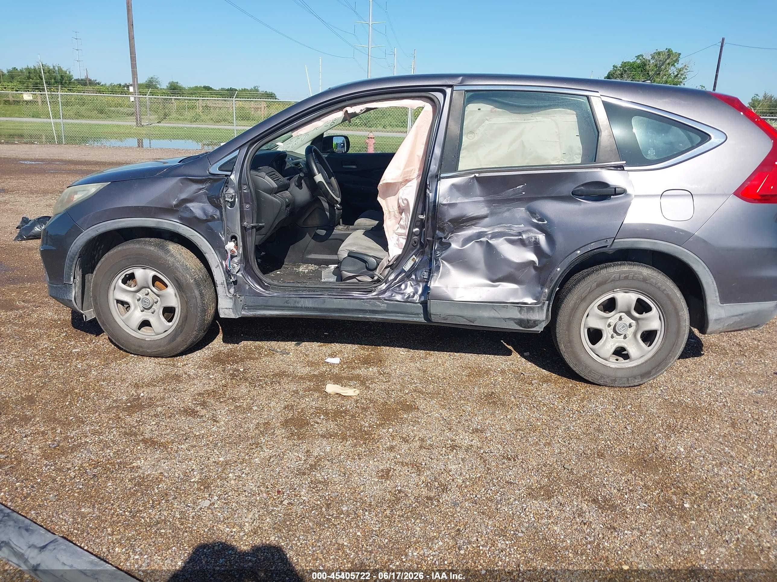 2015 Honda Cr-v Lx Серый vin: 3CZRM3H38FG700603