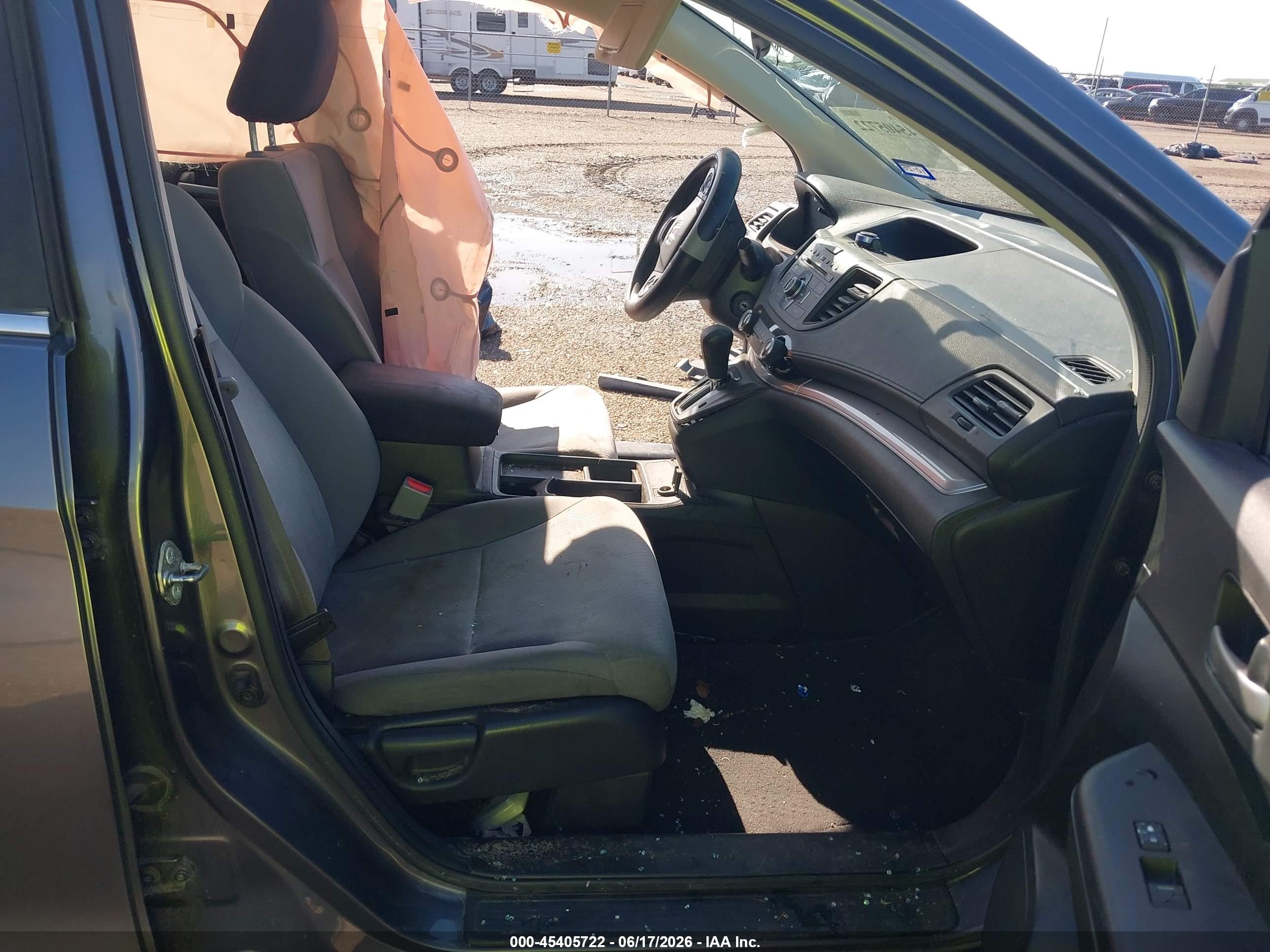 2015 Honda Cr-v Lx Серый vin: 3CZRM3H38FG700603