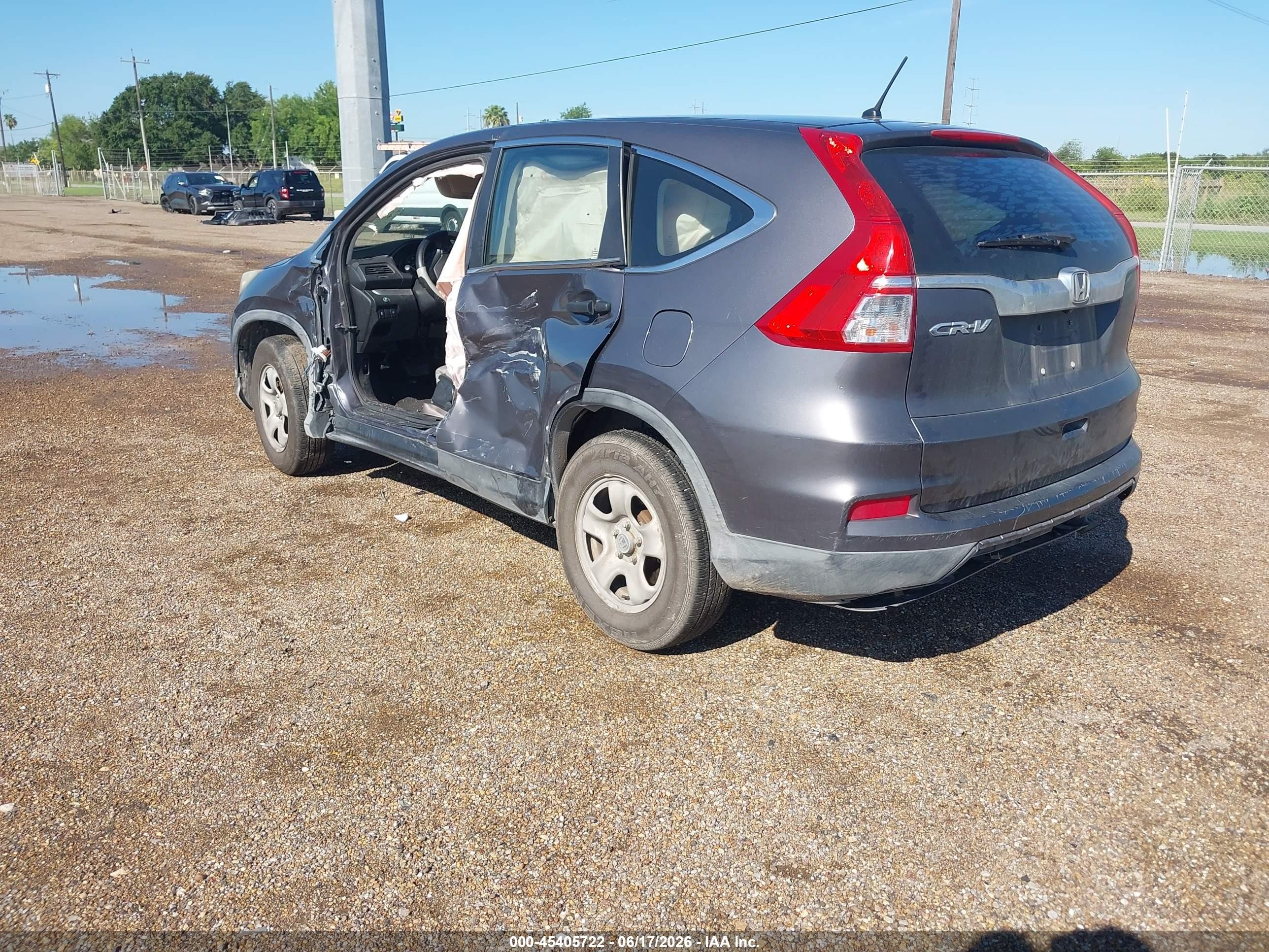 2015 Honda Cr-v Lx Серый vin: 3CZRM3H38FG700603
