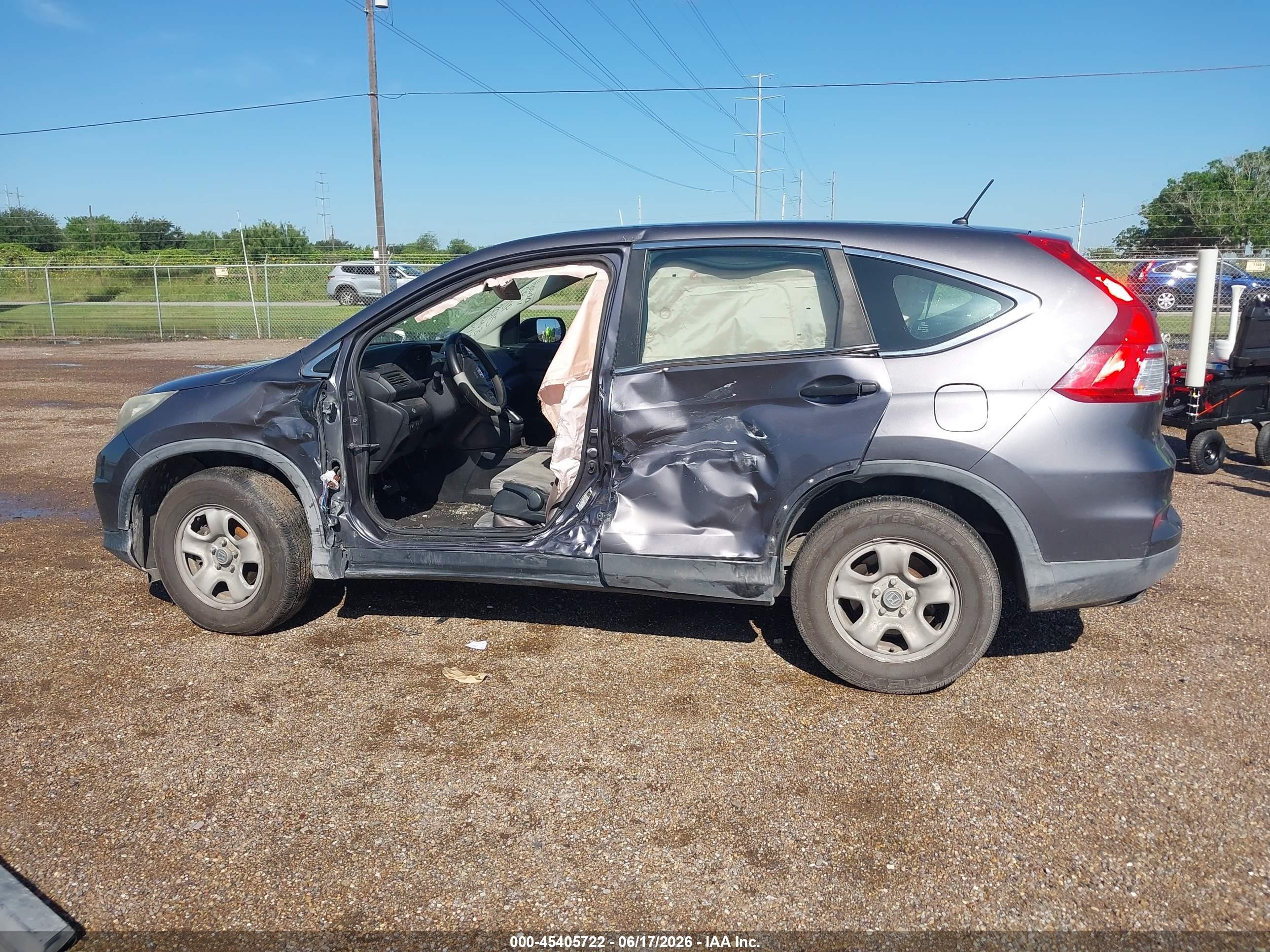 2015 Honda Cr-v Lx Серый vin: 3CZRM3H38FG700603