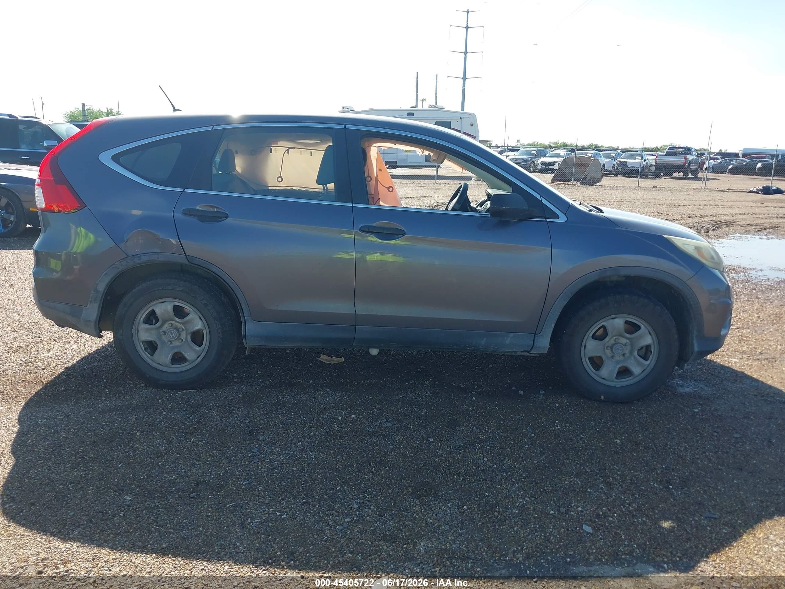 2015 Honda Cr-v Lx Серый vin: 3CZRM3H38FG700603